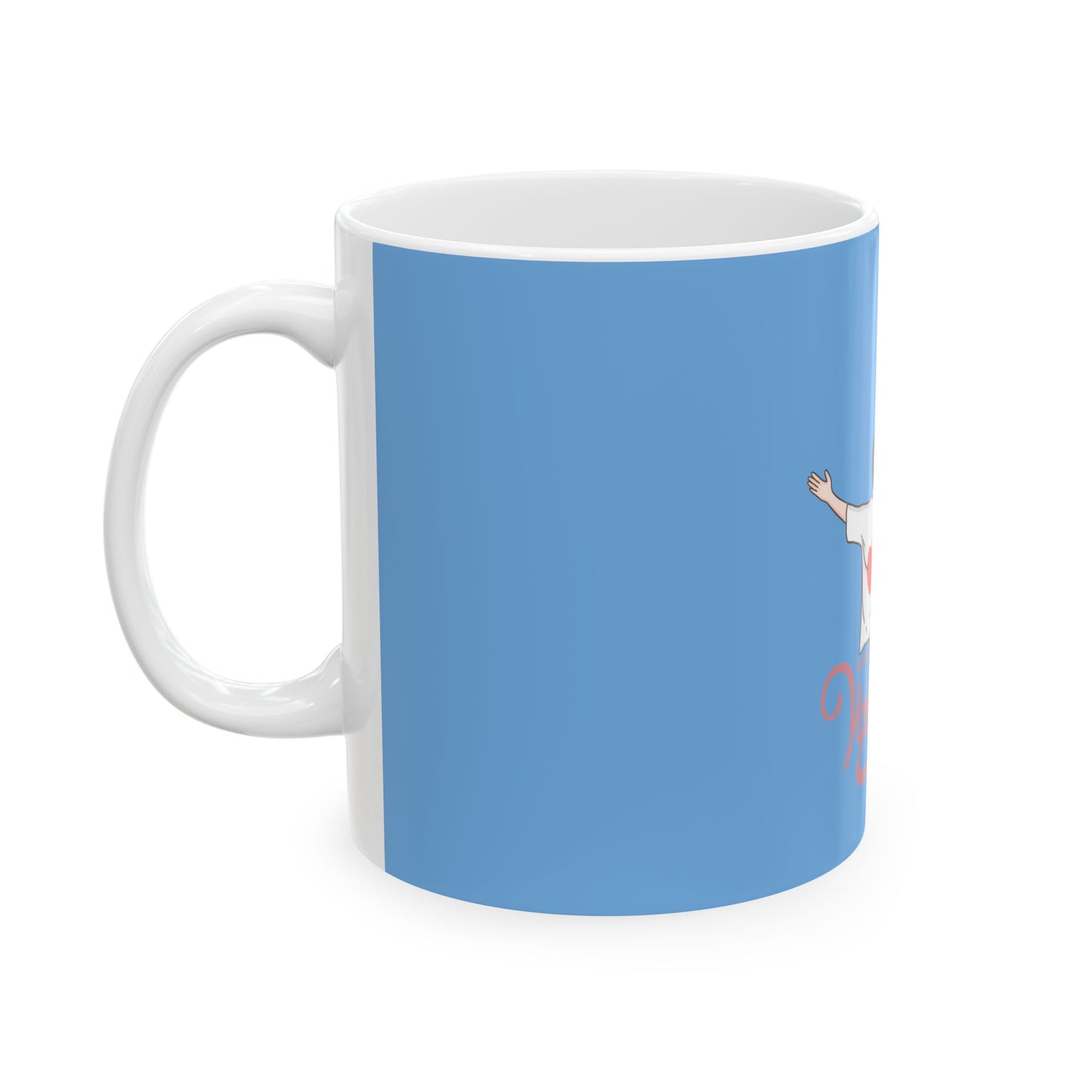 Happy Valentine's Day Ceramic Mug - Cute Couple Design (11oz) πβπ