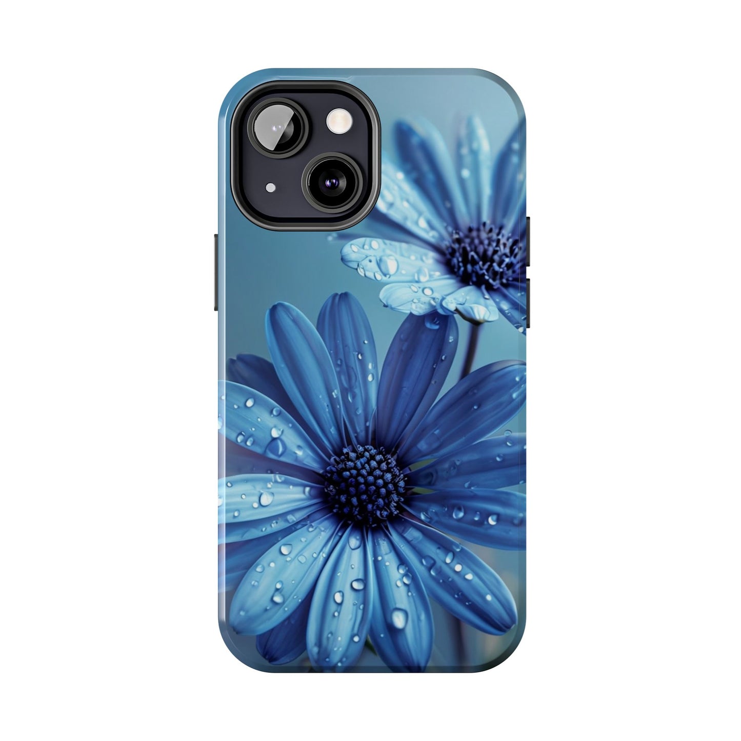 Blue Floral Tough Phone Case - Durable & Stylish Protection