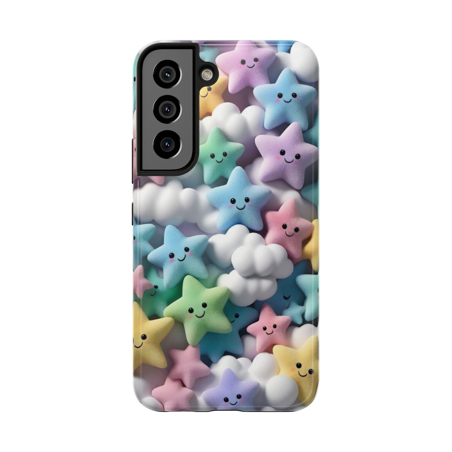 "Kawaii Starry Sky Phone Case – Tough & Durable Protection with Cute Cloud Design for iPhone & Android"