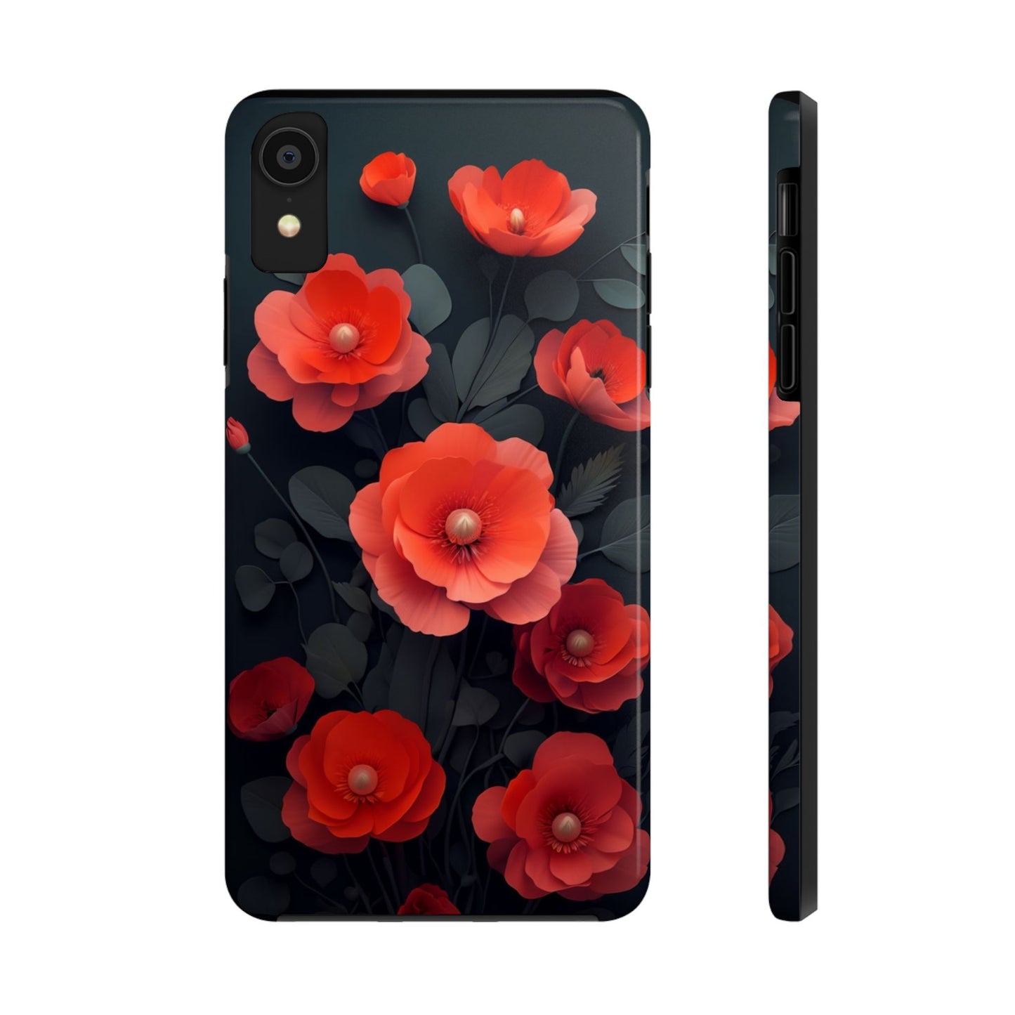 Vibrant Floral Tough Phone Case - Durable Protection with Gorgeous Red Poppies for iPhones & Androids πΊπ±