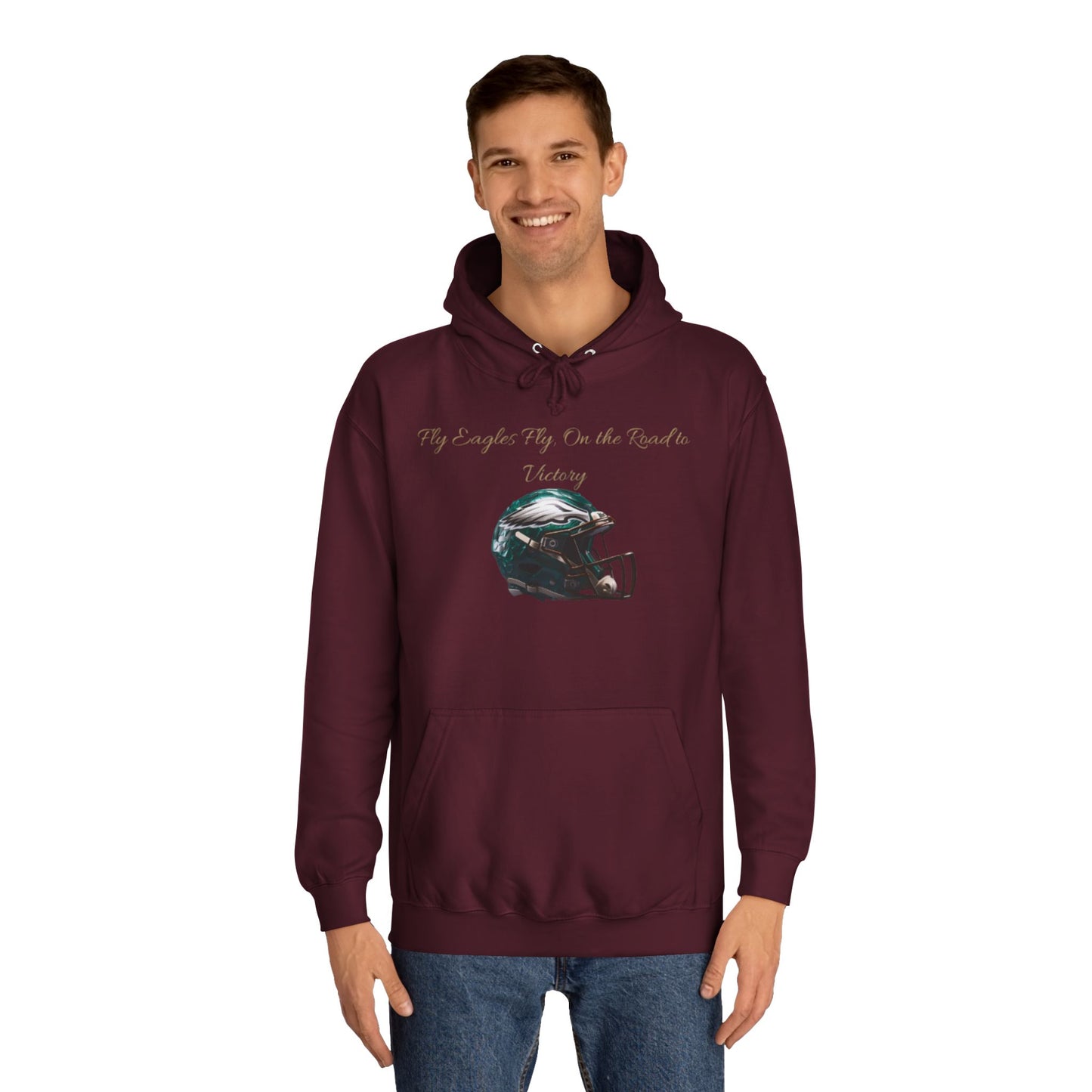 Midnight Green NFL Philadelphia Eagles Hoodie for Men & Women – "Fly Eagles, Fly" Game Day Sweatshirt with Drawstrings & Kangaroo Pocket