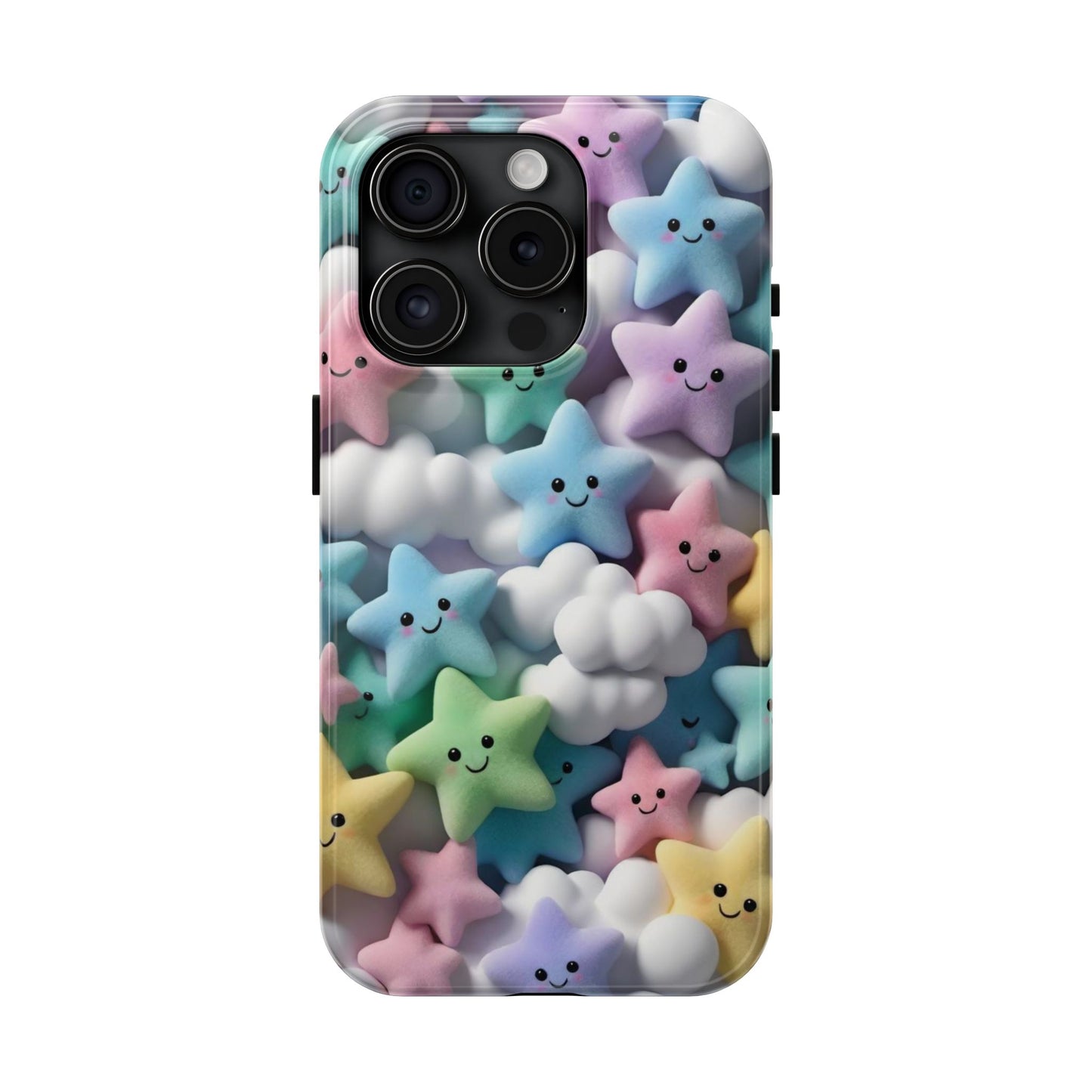 "Kawaii Starry Sky Phone Case – Tough & Durable Protection with Cute Cloud Design for iPhone & Android"
