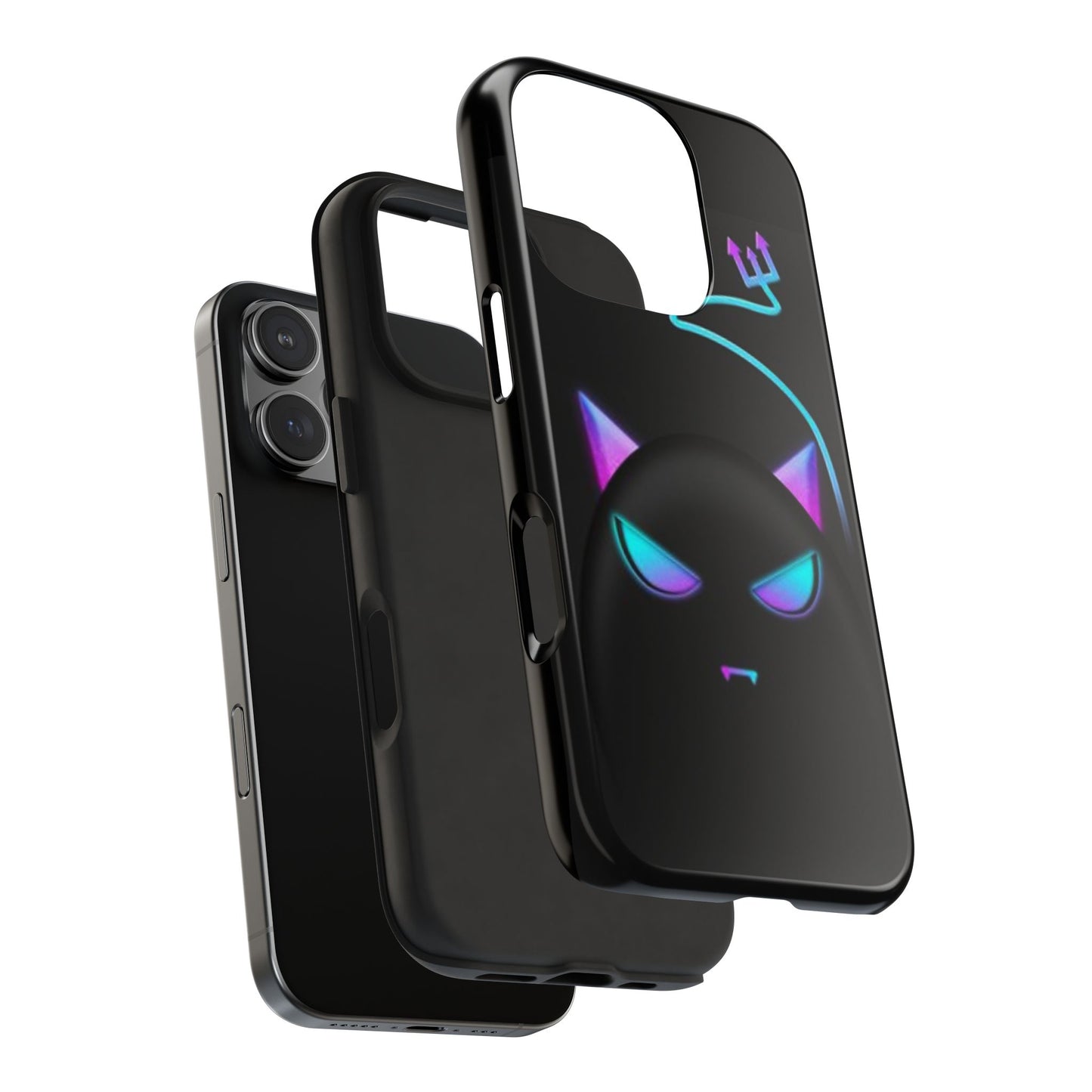 Demonic Cat Tough Phone Case - Cute & Edgy Phone Protection for Cat Lovers