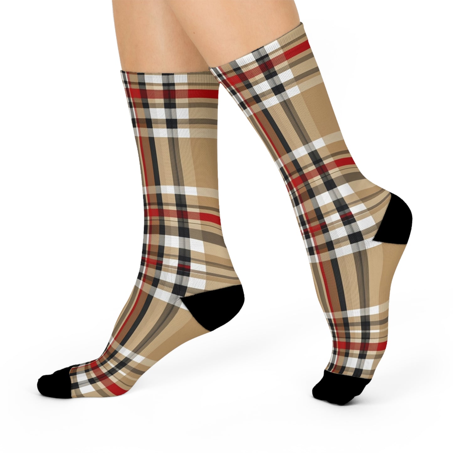 Cushioned Crew Socks Cute Pattern