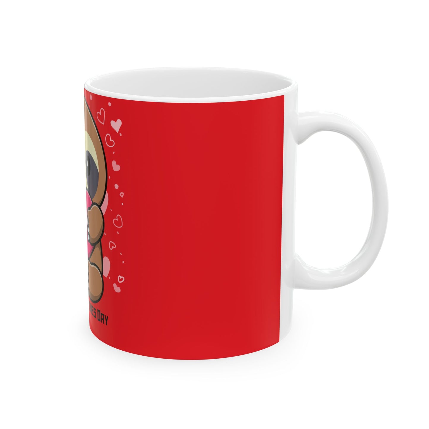 Cute Sloth Valentine's Day Mug - 11oz Ceramic Coffee Cup