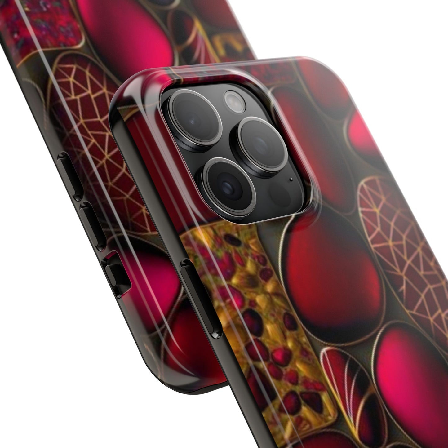 🔴 Tough Phone Cases – Red Stones Design for iPhone & Android – Durable Protection & Stylish Look