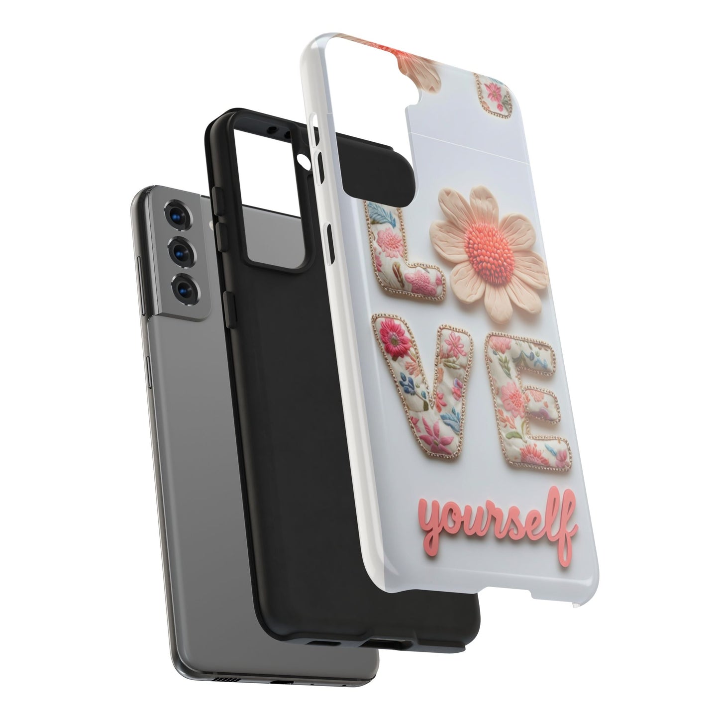 Floral 'Love Yourself' Tough Phone Case
