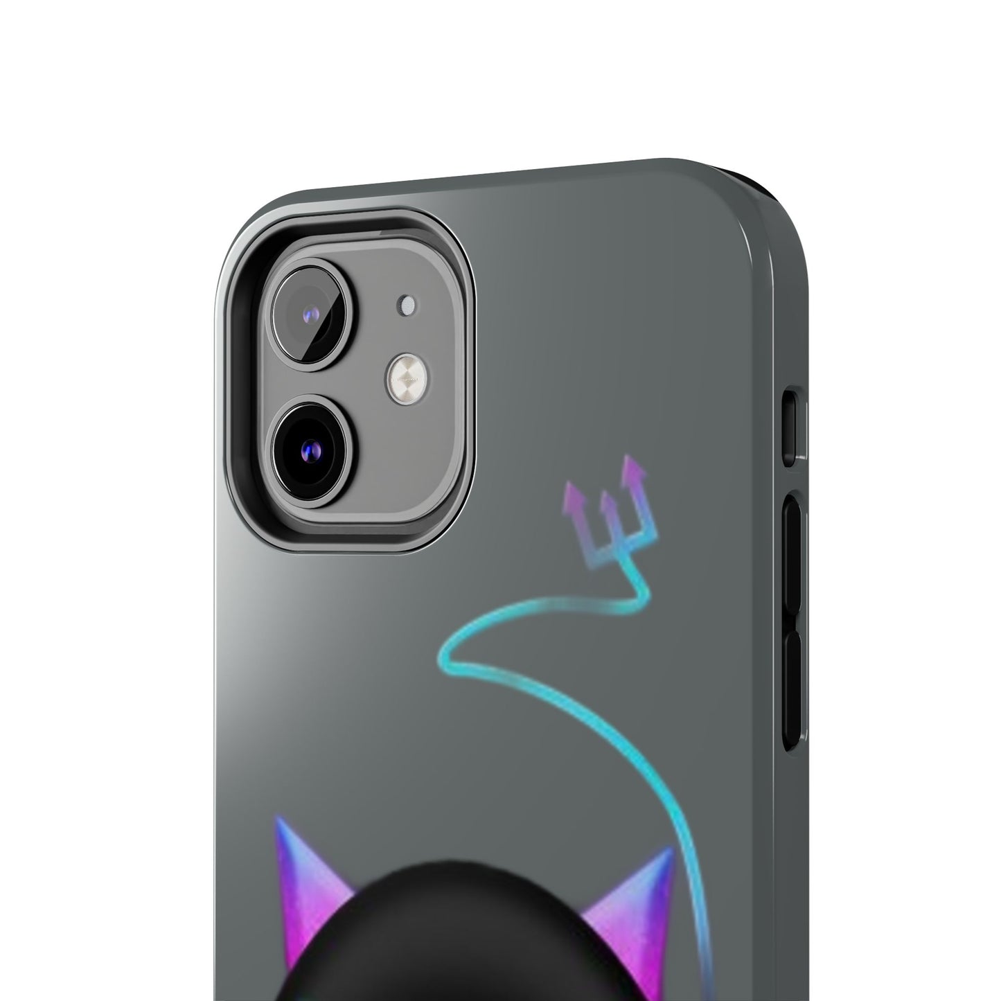 Demonic Cat Tough Phone Case - Cute & Edgy Phone Protection for Cat Lovers