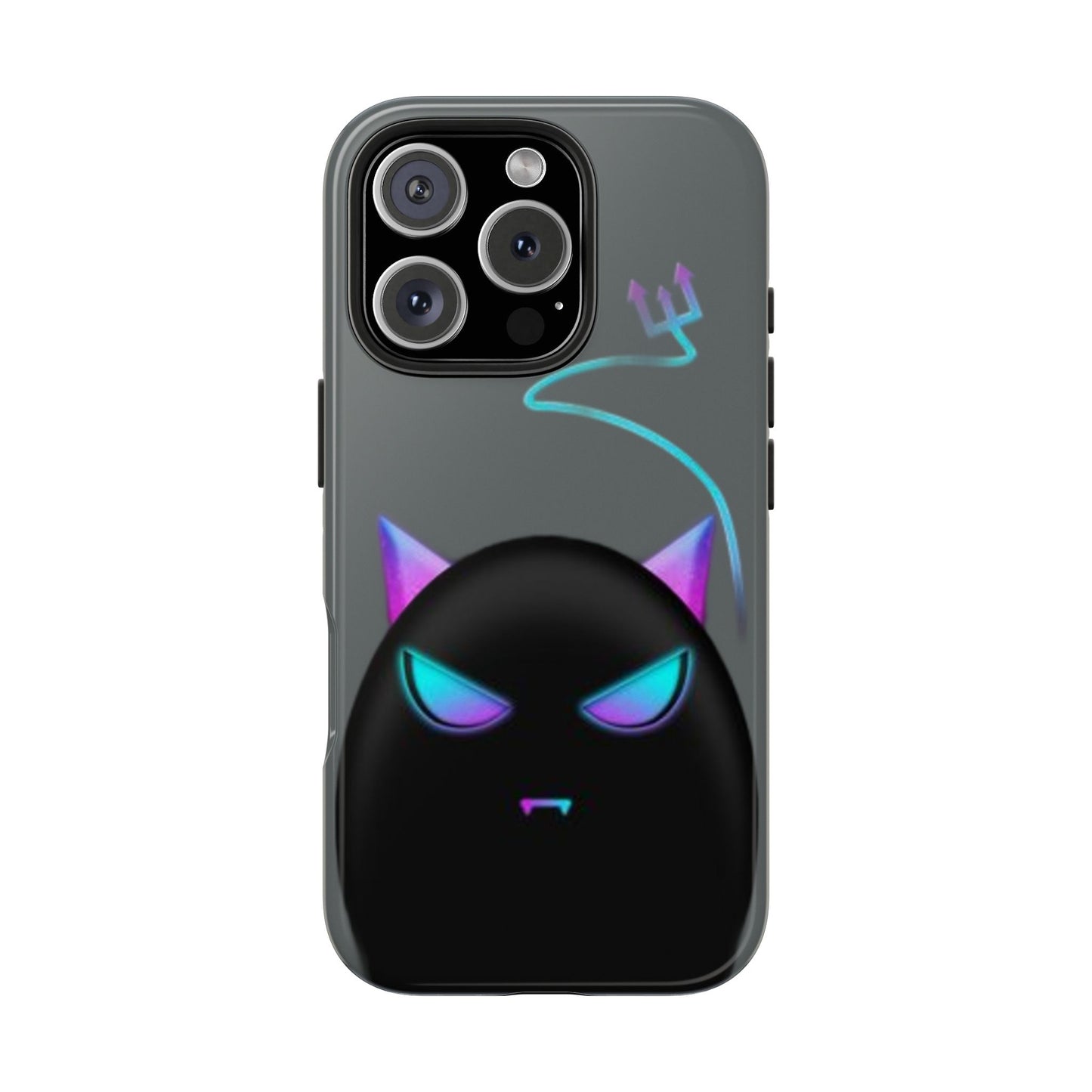 Demonic Cat Tough Phone Case - Cute & Edgy Phone Protection for Cat Lovers