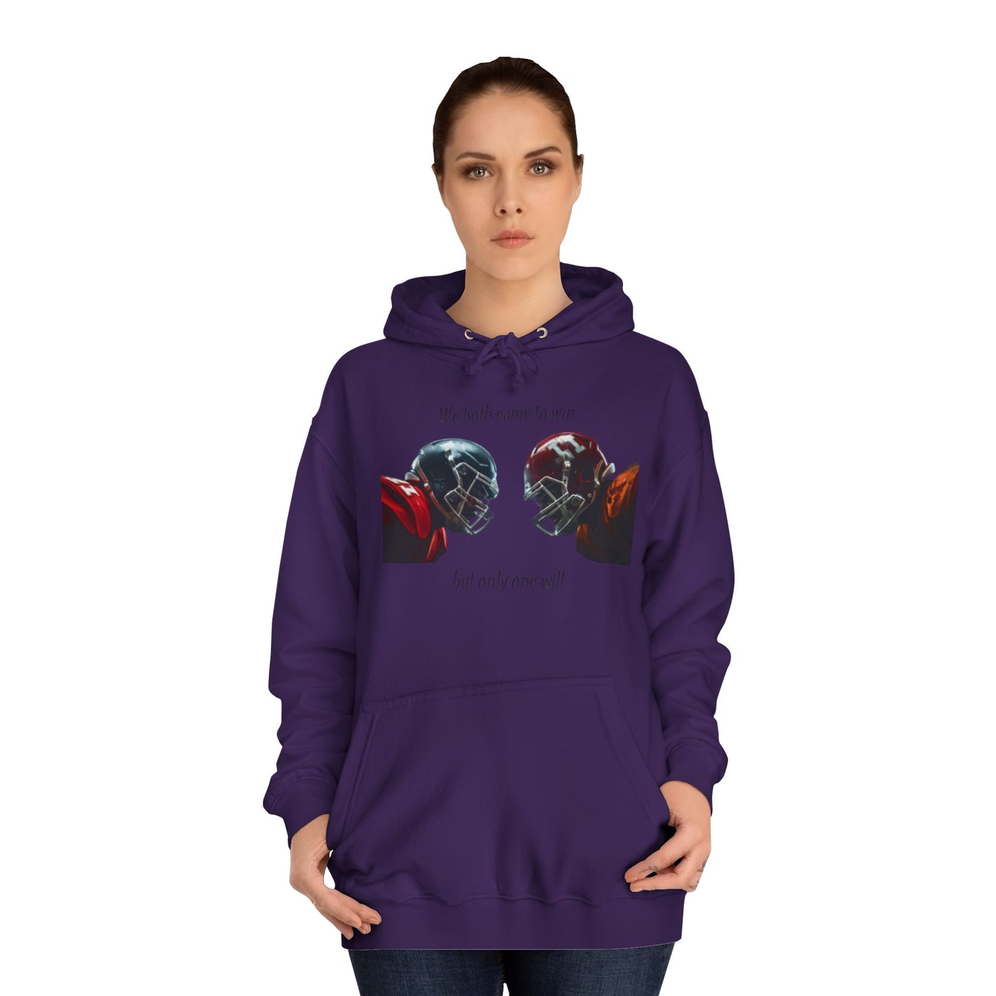 Steel Grey NFL Men’s Hoodie – "We Came Here to Win" Game Day Football Sweatshirt with Drawstrings & Kangaroo Pocket