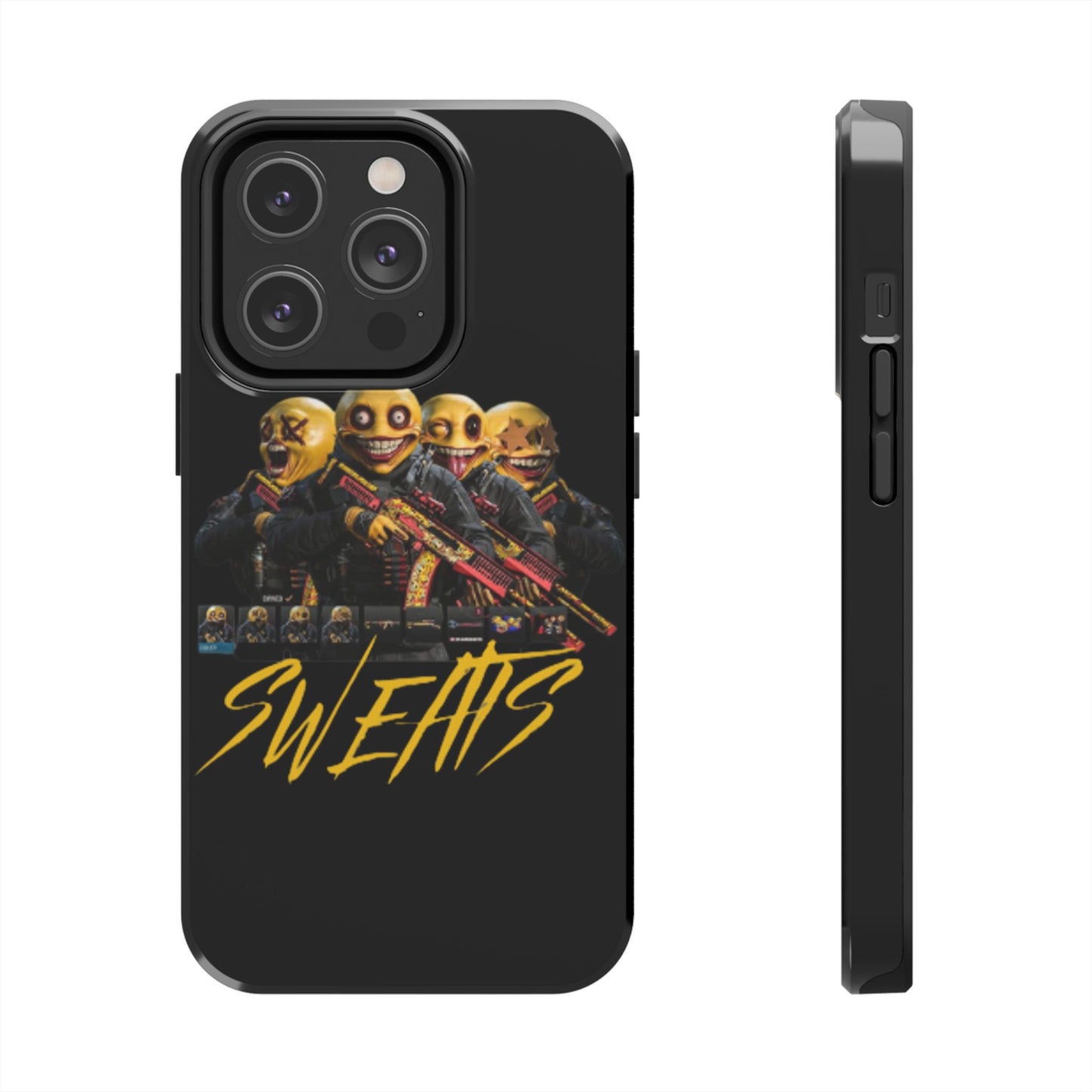 Tough Phone Cases - Bold 'SWEATS' Design for Gamers & Trendsetters