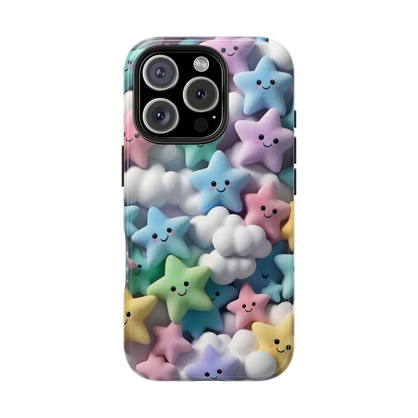 "Kawaii Starry Sky Phone Case – Tough & Durable Protection with Cute Cloud Design for iPhone & Android"