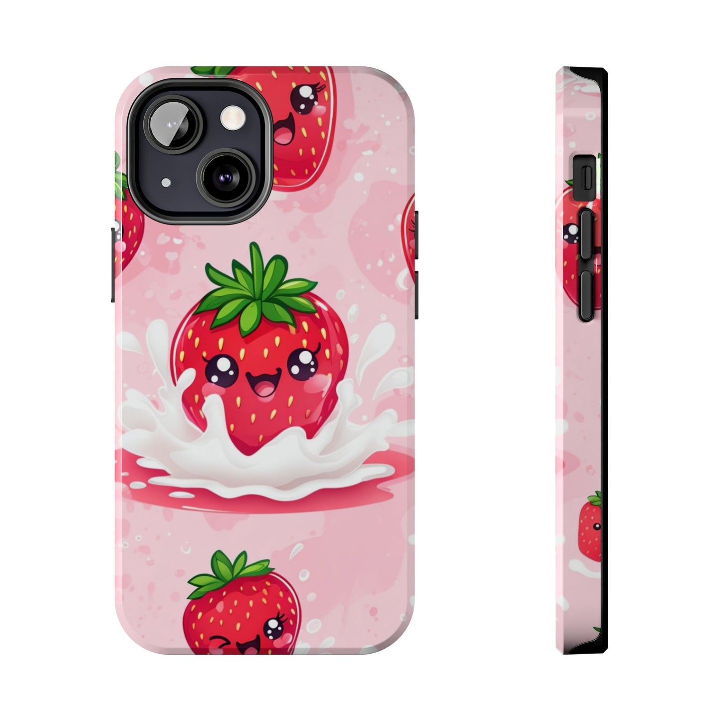 Kawaii Strawberry Tough Phone Case - Cute & Durable Protection