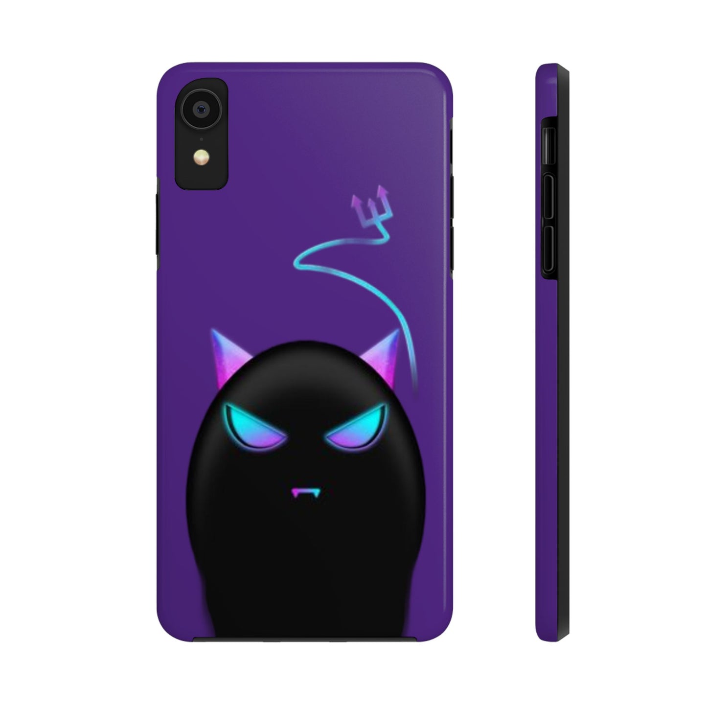 Demonic Cat Tough Phone Case - Cute & Edgy Phone Protection for Cat Lovers