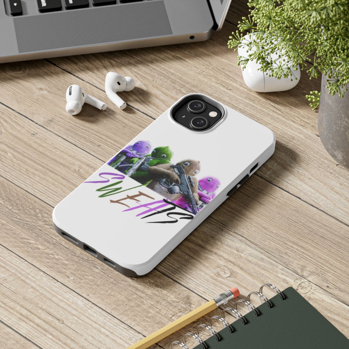 Cool Cartoon-Inspired Tough Phone Case - 'SWEATS'