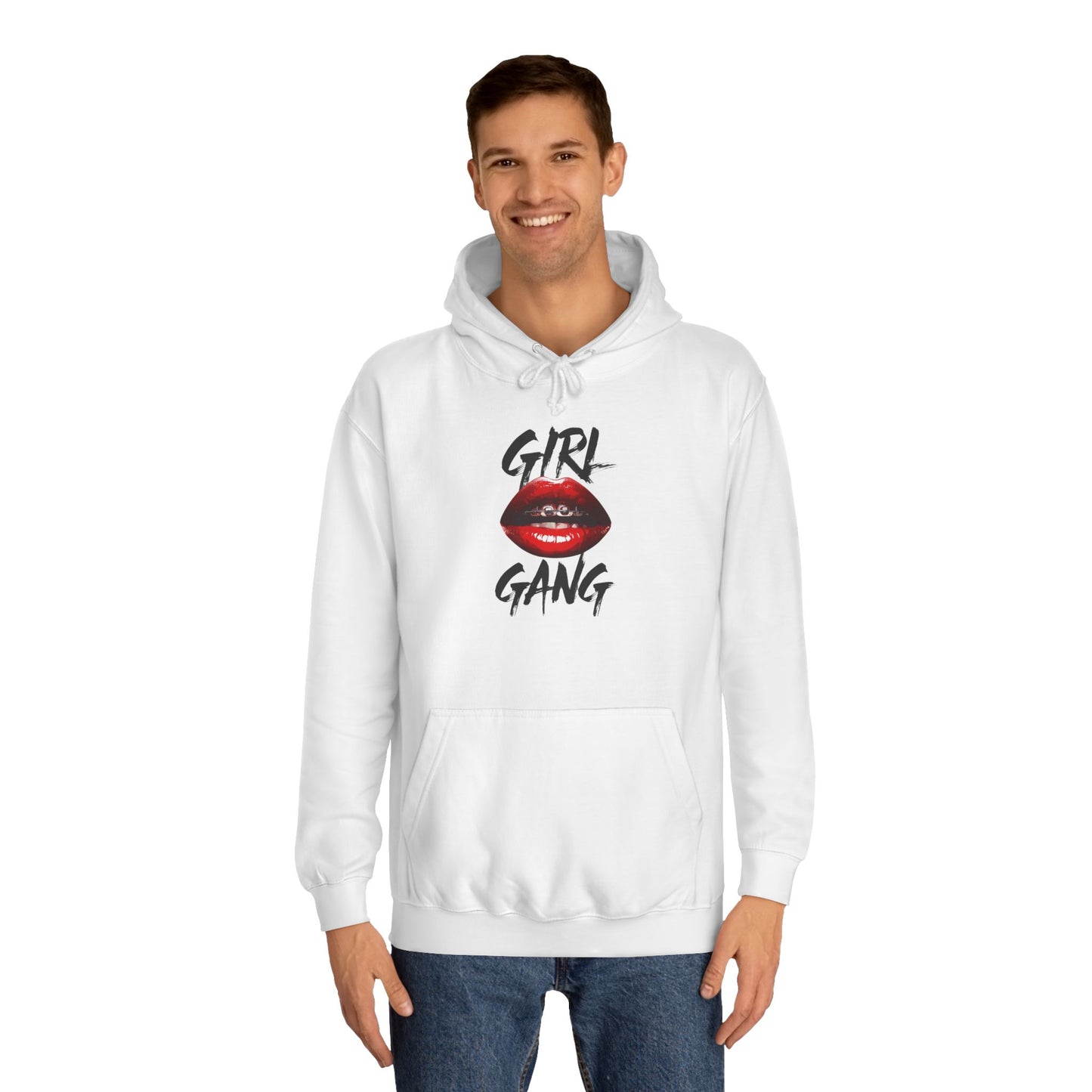 Power Pink Hoodie for Women – Girl Gang Graphic Empowerment Sweatshirt
