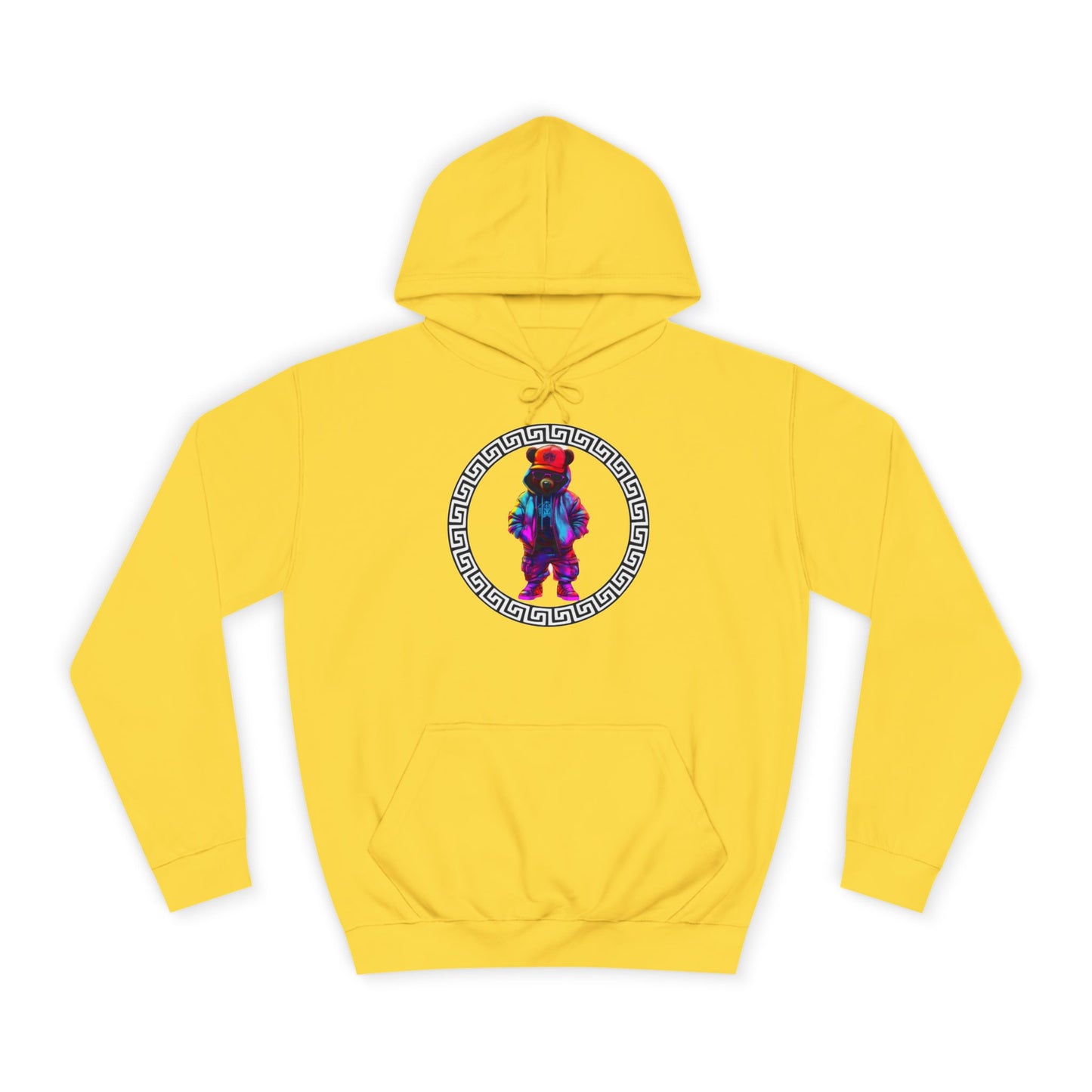 Cosmic Tie-Dye Bear Graphic Sweater – Vibrant Streetwear Pullover