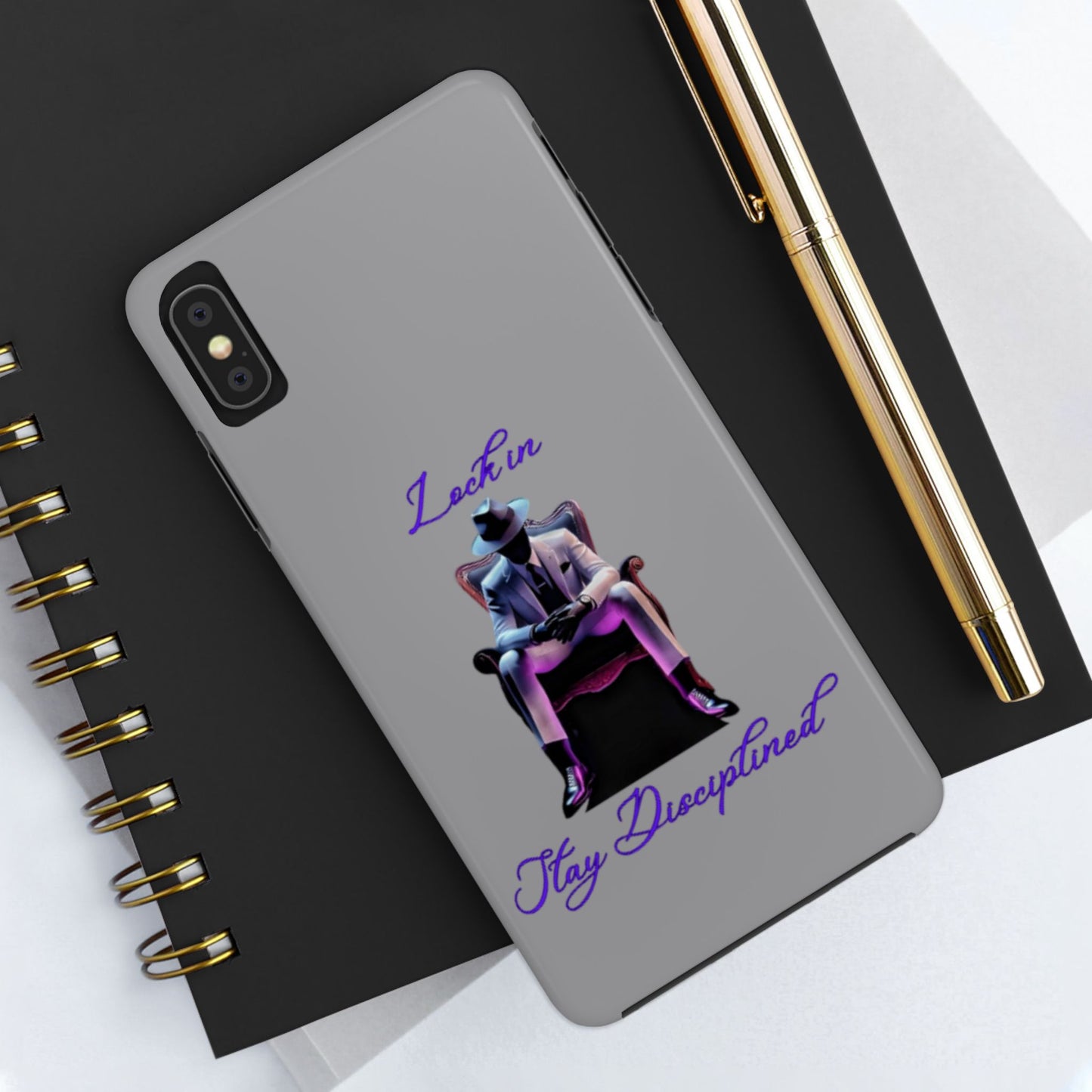 Phone case- Lock In, Stay Disciplined Tough Phone Case - Durable Protection