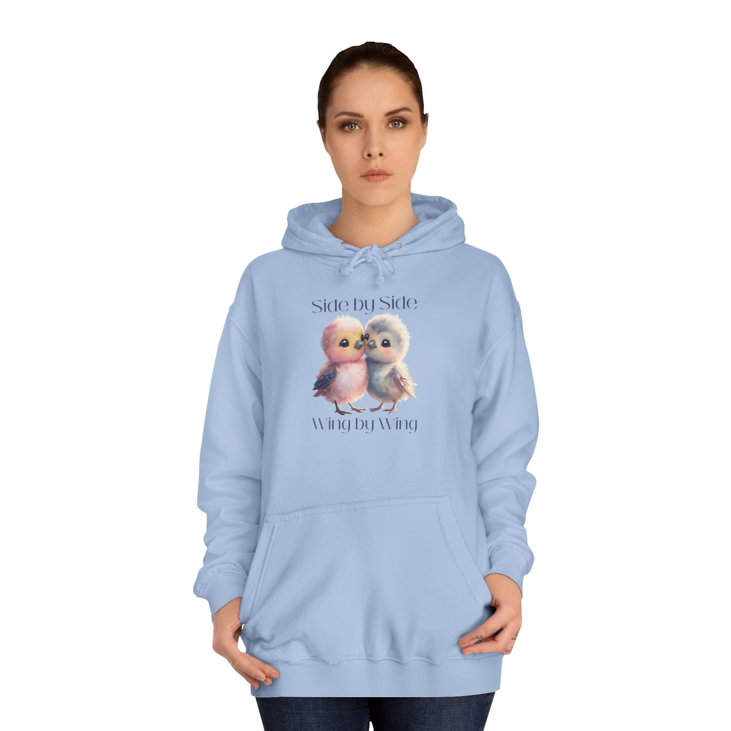 Barbecue Sunset Hoodie for Women – Cute Lovebirds Side by Side Always Together Design