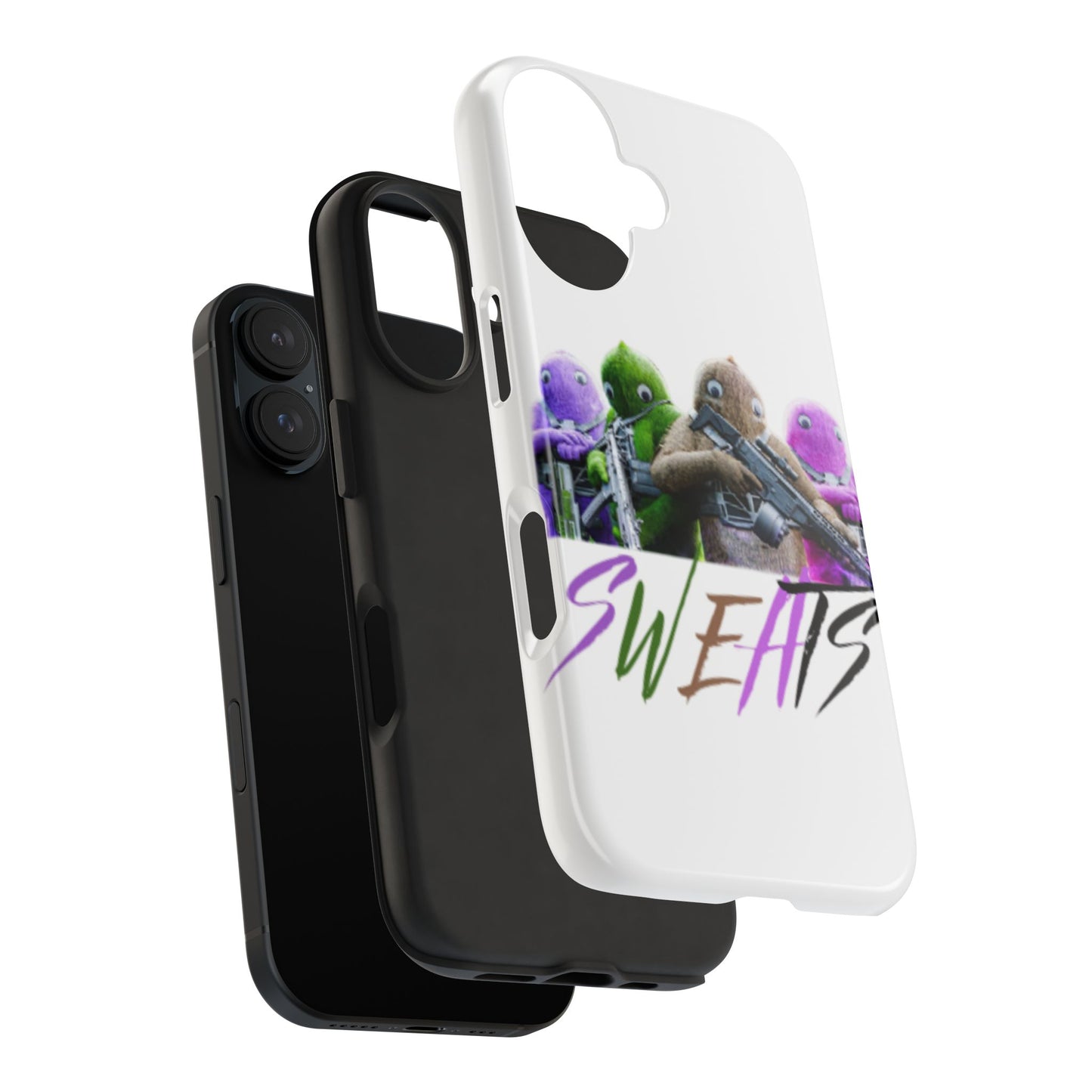 Cool Cartoon-Inspired Tough Phone Case - 'SWEATS'
