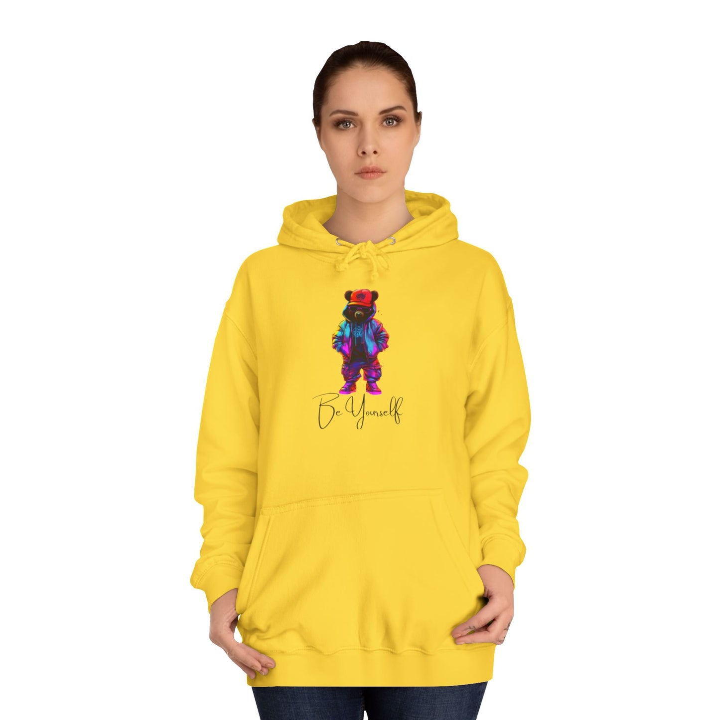 White Ice Hoodie for Men – When They Need Me Graphic with Drawstrings & Kangaroo Pocket