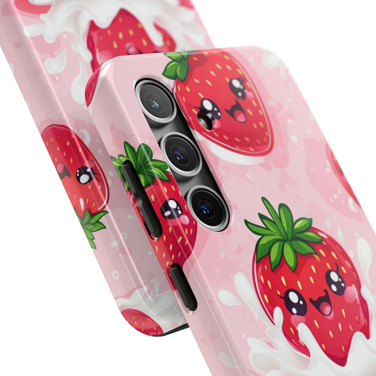 Kawaii Strawberry Tough Phone Case - Cute & Durable Protection