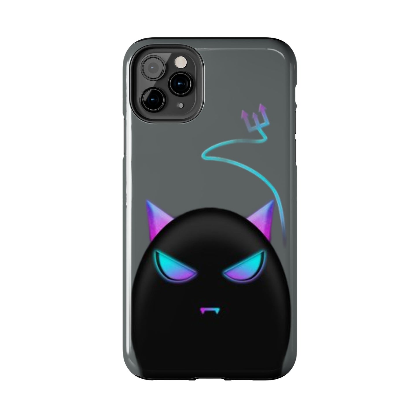 Demonic Cat Tough Phone Case - Cute & Edgy Phone Protection for Cat Lovers