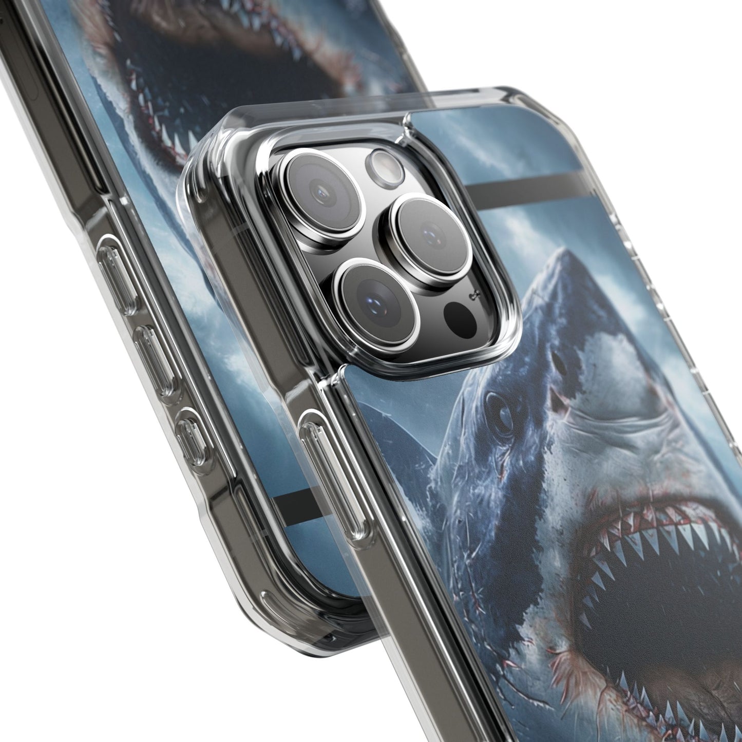 Shark Attack Magnetic Clear Impact Case – Ocean Adventure Phone Cover