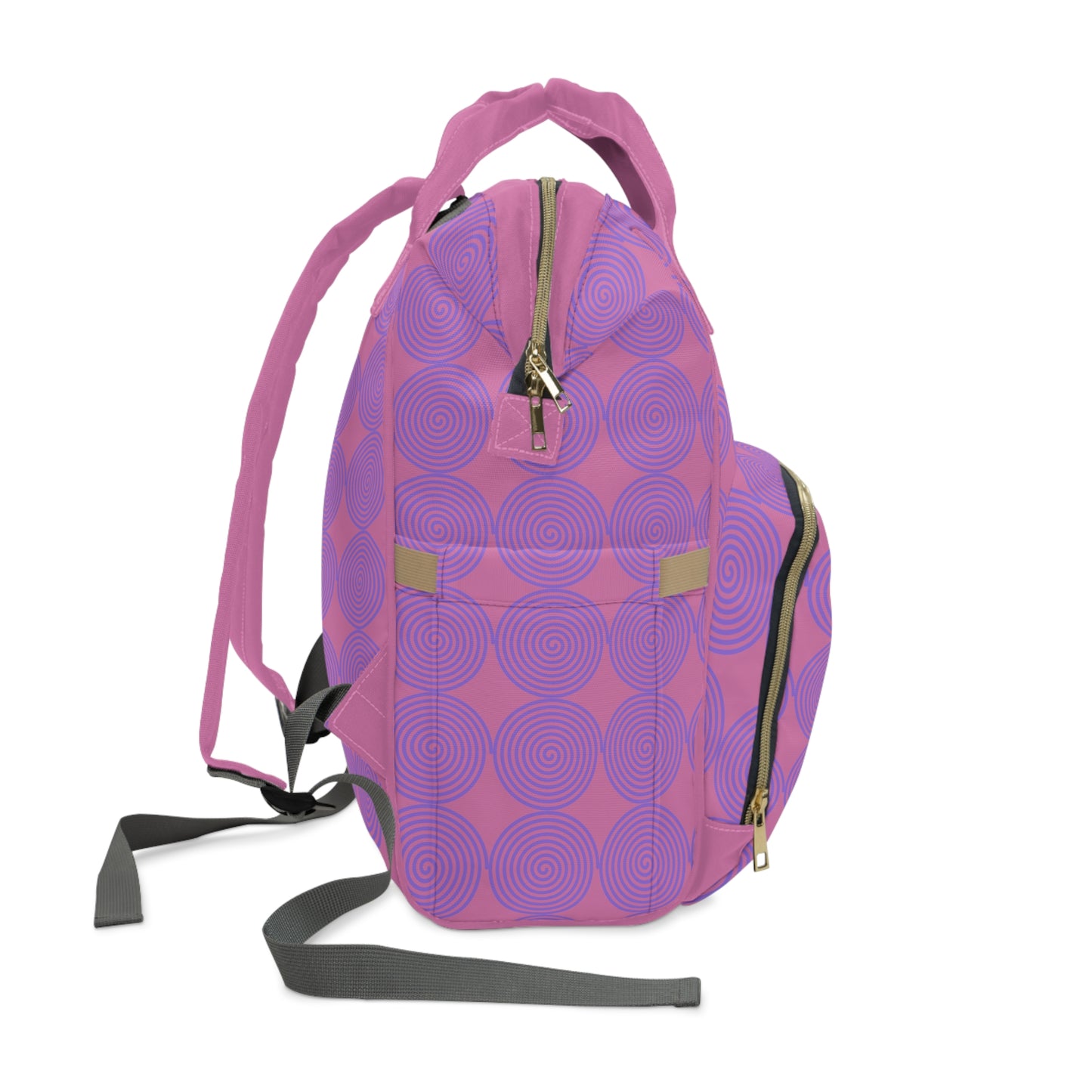 π Stylish Diaper Backpack with Spiral Pattern β Trendy & Functional for Parents π