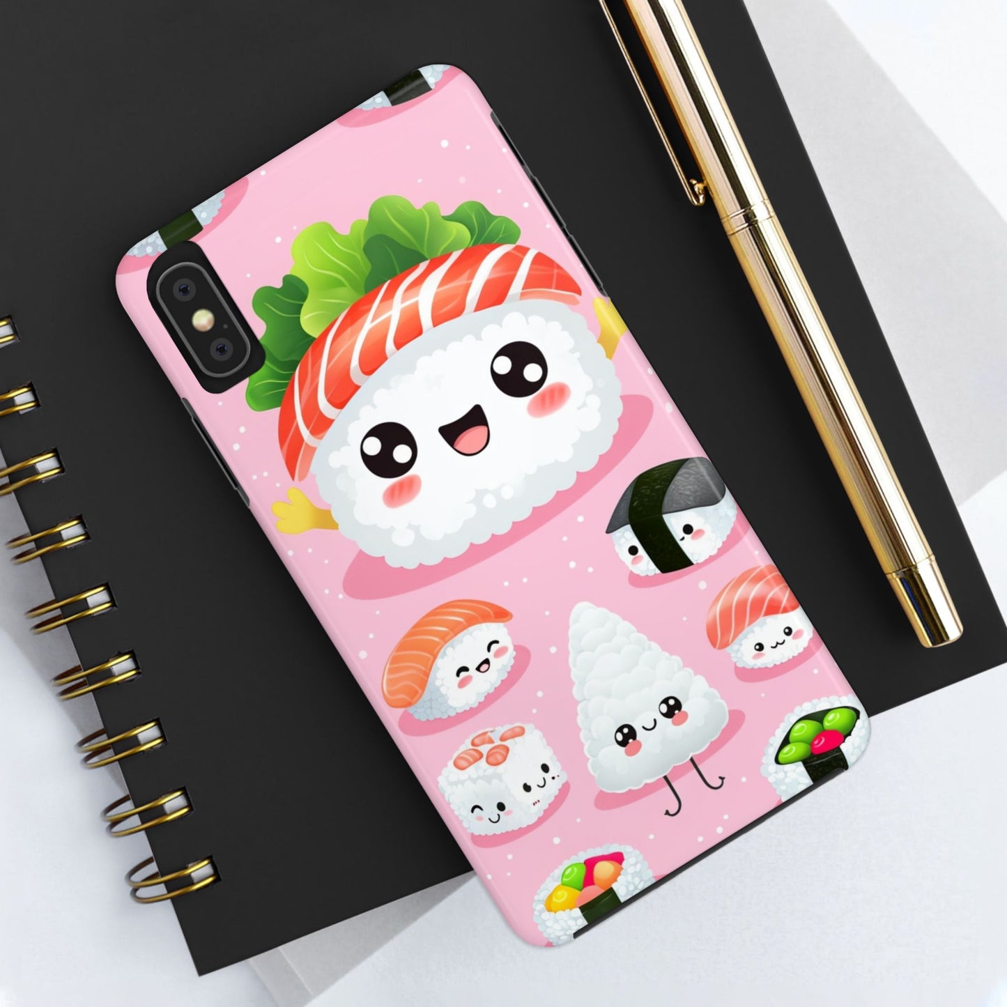 Adorable Sushi Tough Phone Case | Cute Kawaii Design for Food Lovers