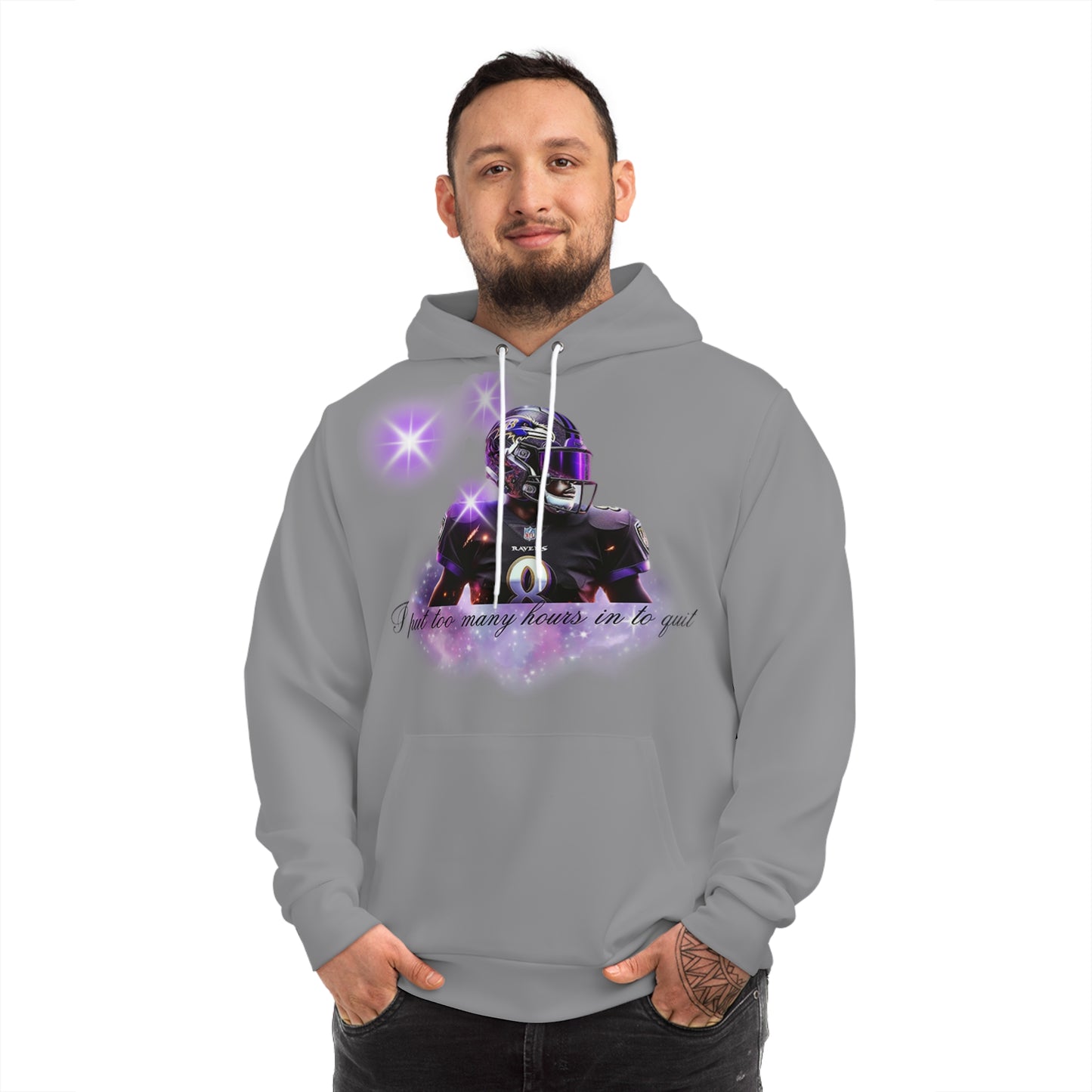 Charcoal Grey "Blood, Sweat & Hours" NFL Hoodie – Built for Success Sweatshirt