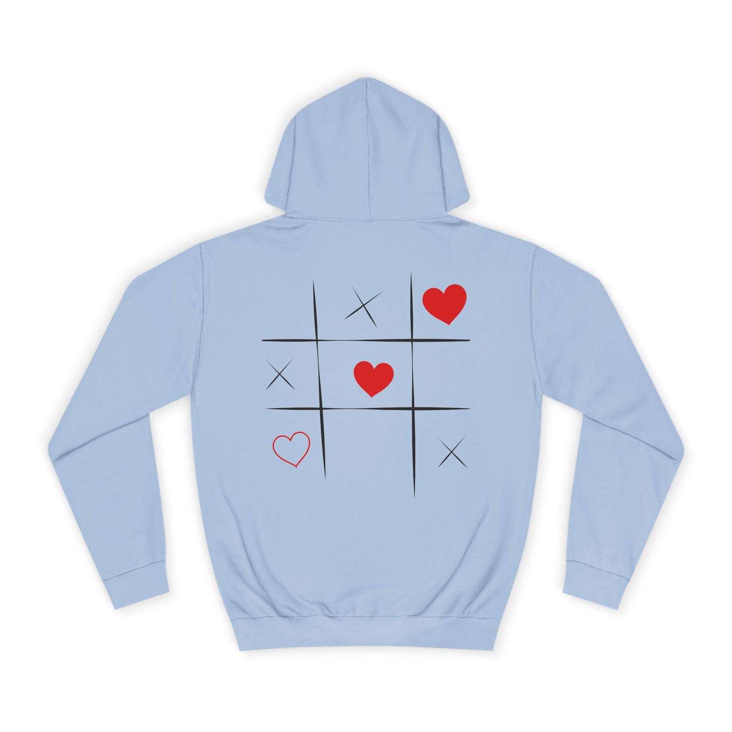 Blush Pink Women's Sweater – "Tic Tac Toe Hearts" Cozy Pullover for Couples