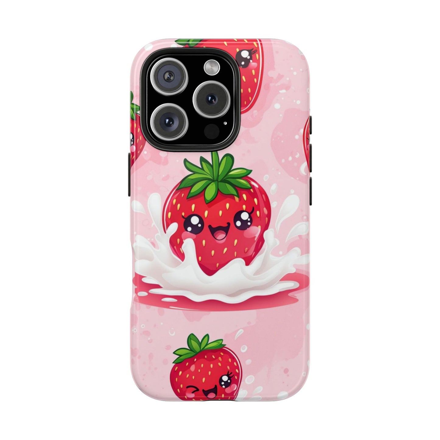 Kawaii Strawberry Tough Phone Case - Cute & Durable Protection