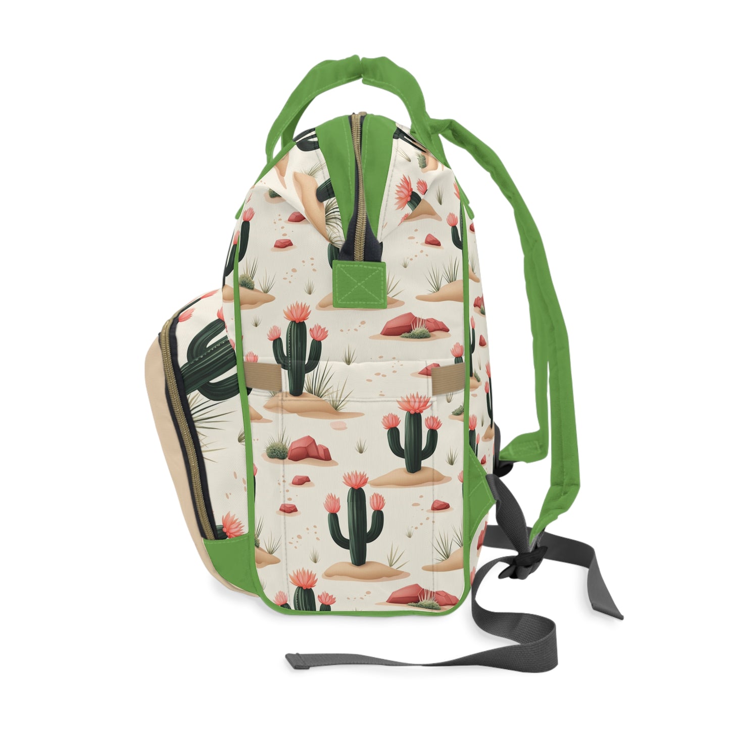 Cactus Print Multifunctional Diaper Backpack β Stylish & Practical Baby Bag π΅π