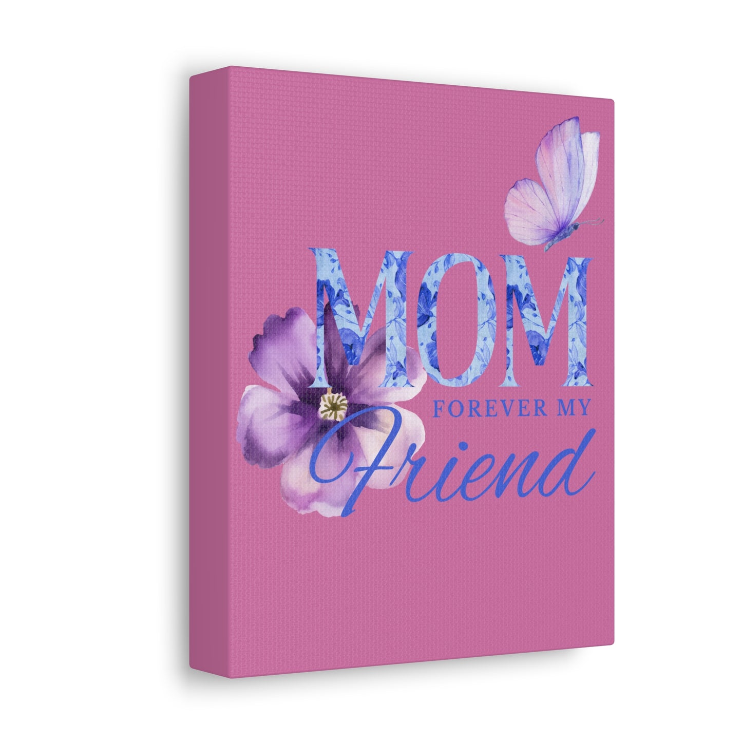 πΈ Floral Canvas Wall Art β "Mom, Forever My Friend" Inspirational Home Decor