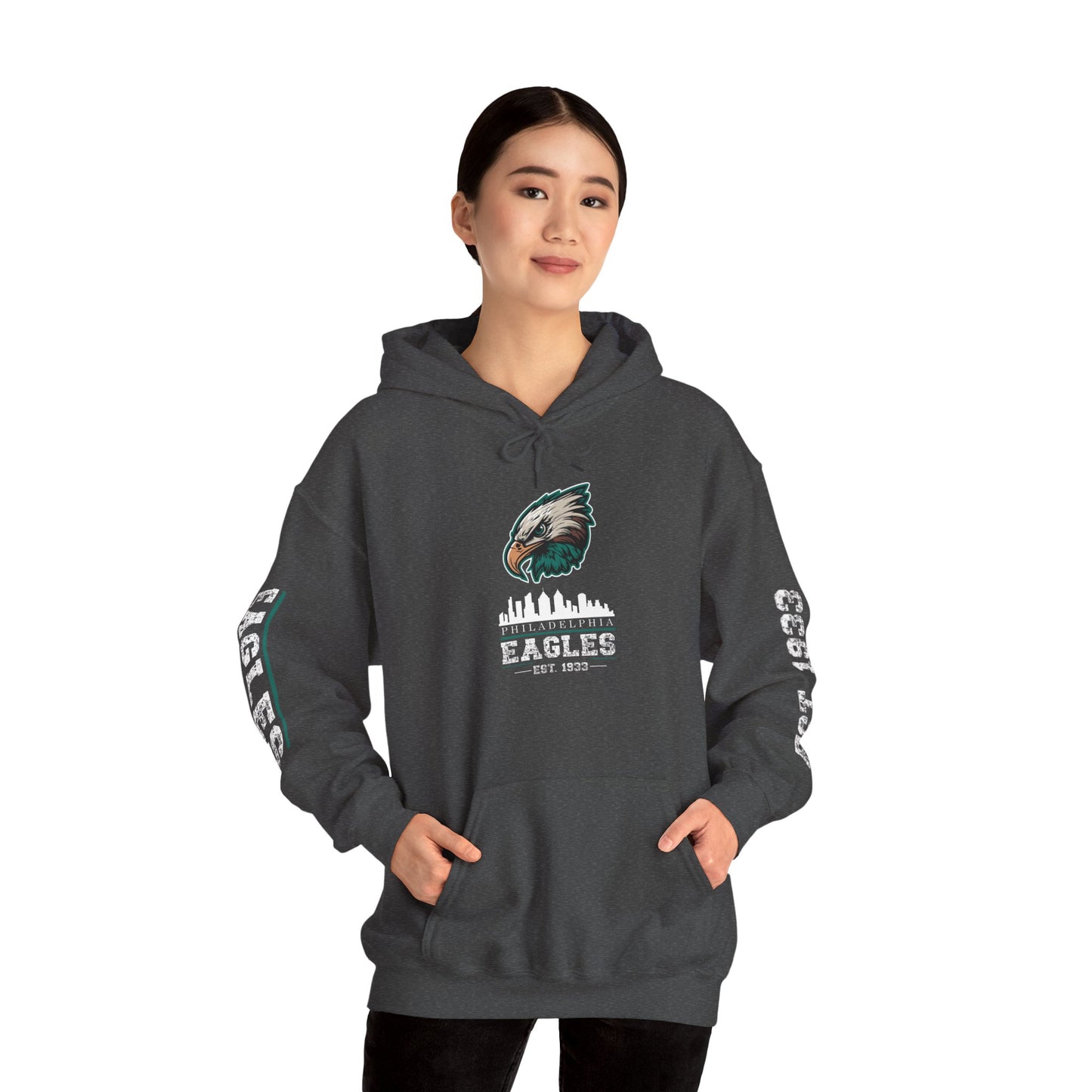 Philadelphia Eagles Hoodie – Est. 1933 | Black Pullover for Men & Women | Team Colors & Mascot Design