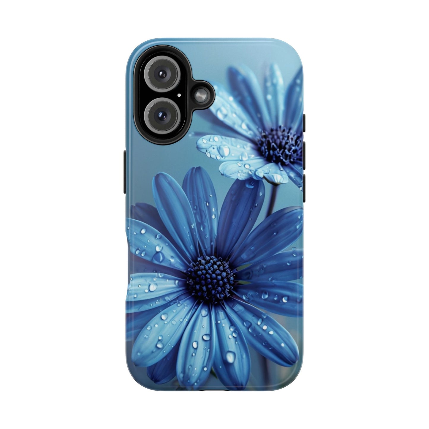Blue Floral Tough Phone Case - Durable & Stylish Protection
