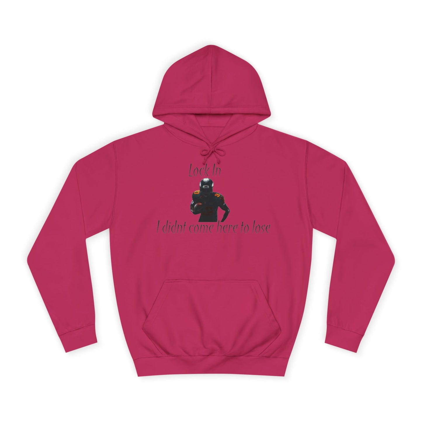 Glacier White Men’s NFL Hoodie – "Lock In" Football Edition Sweatshirt with Drawstrings & Kangaroo Pocket
