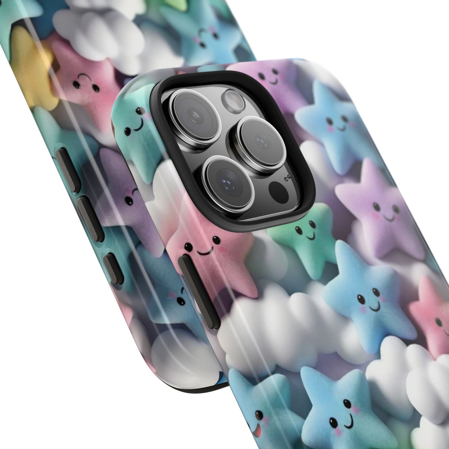 "Kawaii Starry Sky Phone Case – Tough & Durable Protection with Cute Cloud Design for iPhone & Android"