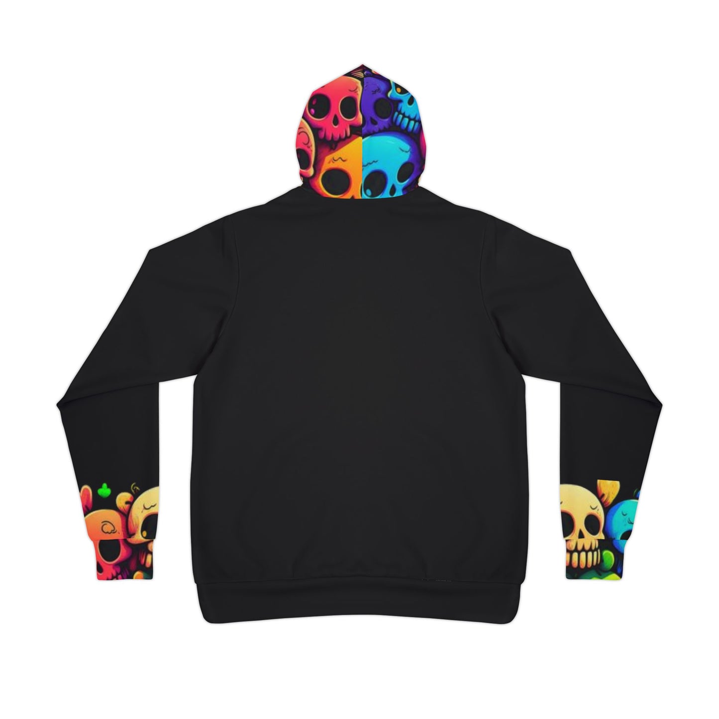 π Black Hoodie with Colorful Skulls β Bold, Trendy Design for Men & Women