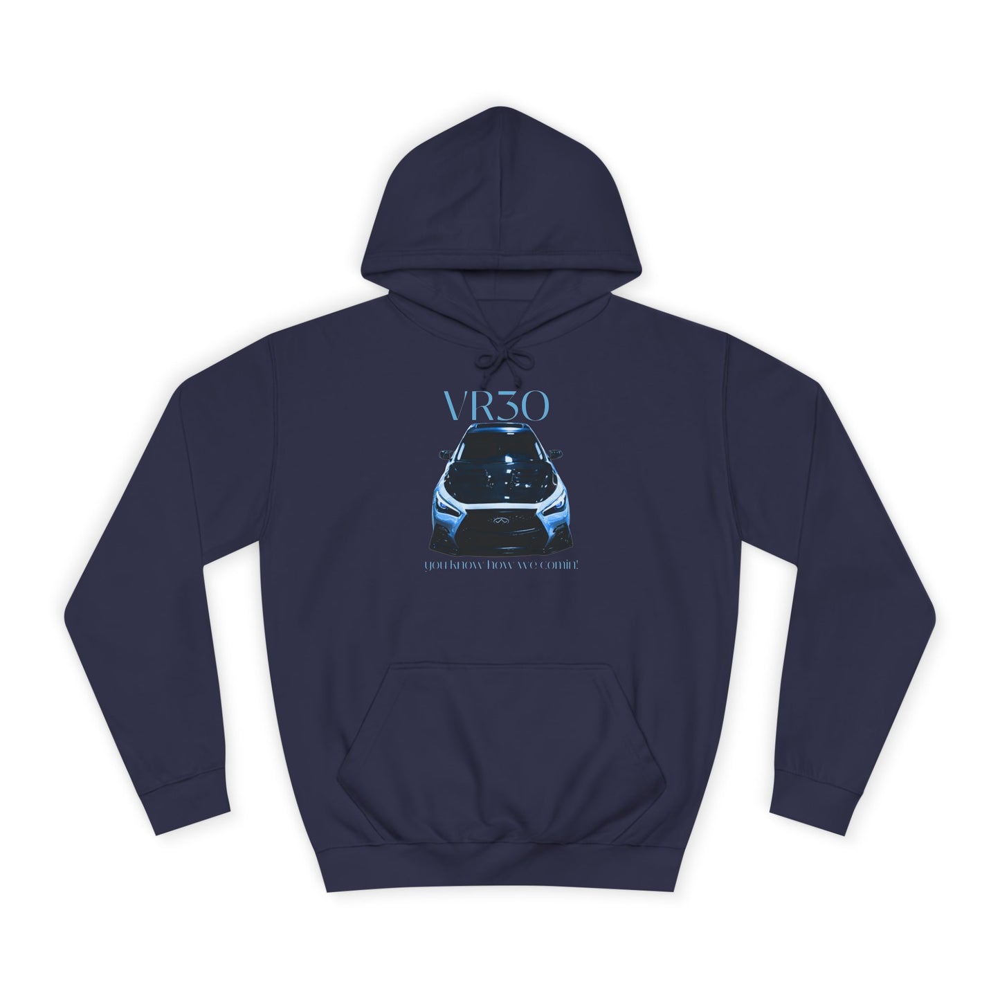 Midnight Horizon Blue Hoodie for Men & Women – V3ro Sports Car Enthusiast Apparel