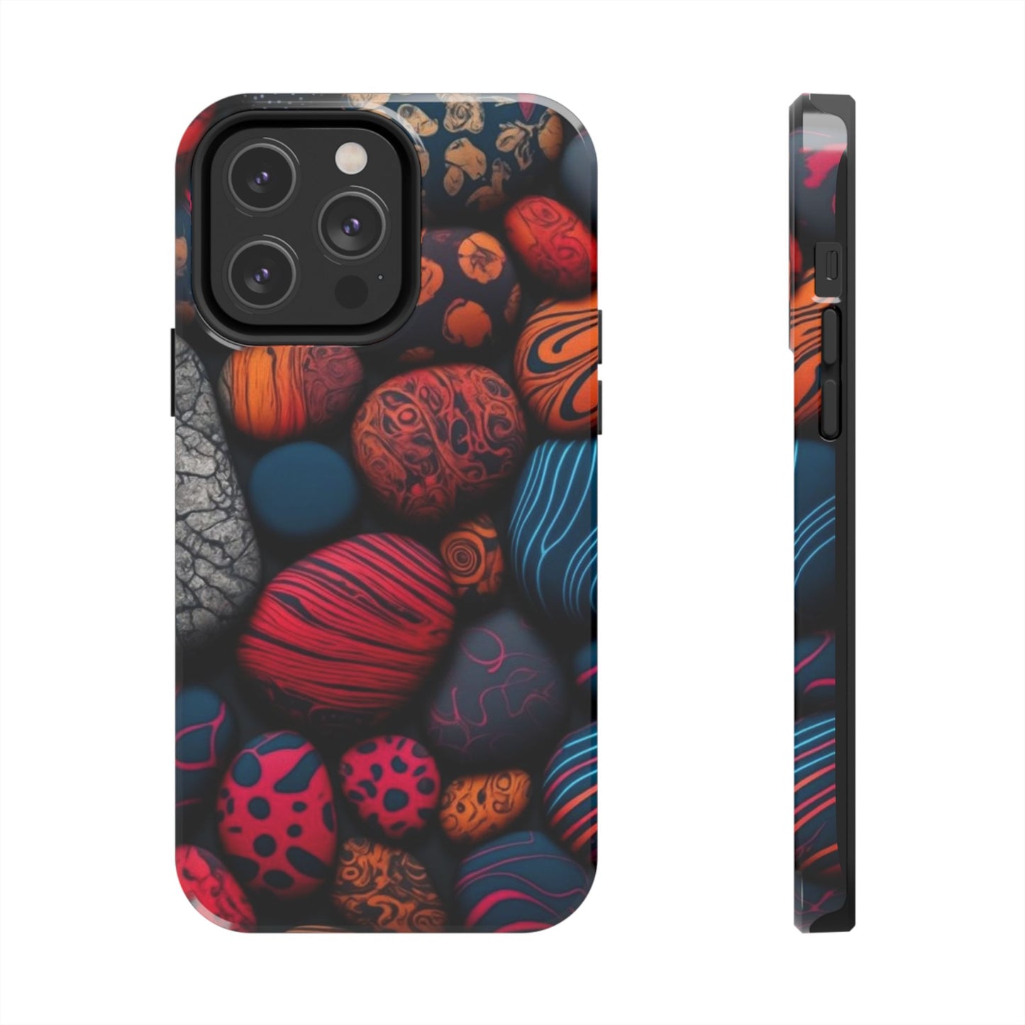 π₯ Vibrant Rock Pattern Tough Phone Case β Shockproof Protection for iPhones π±
