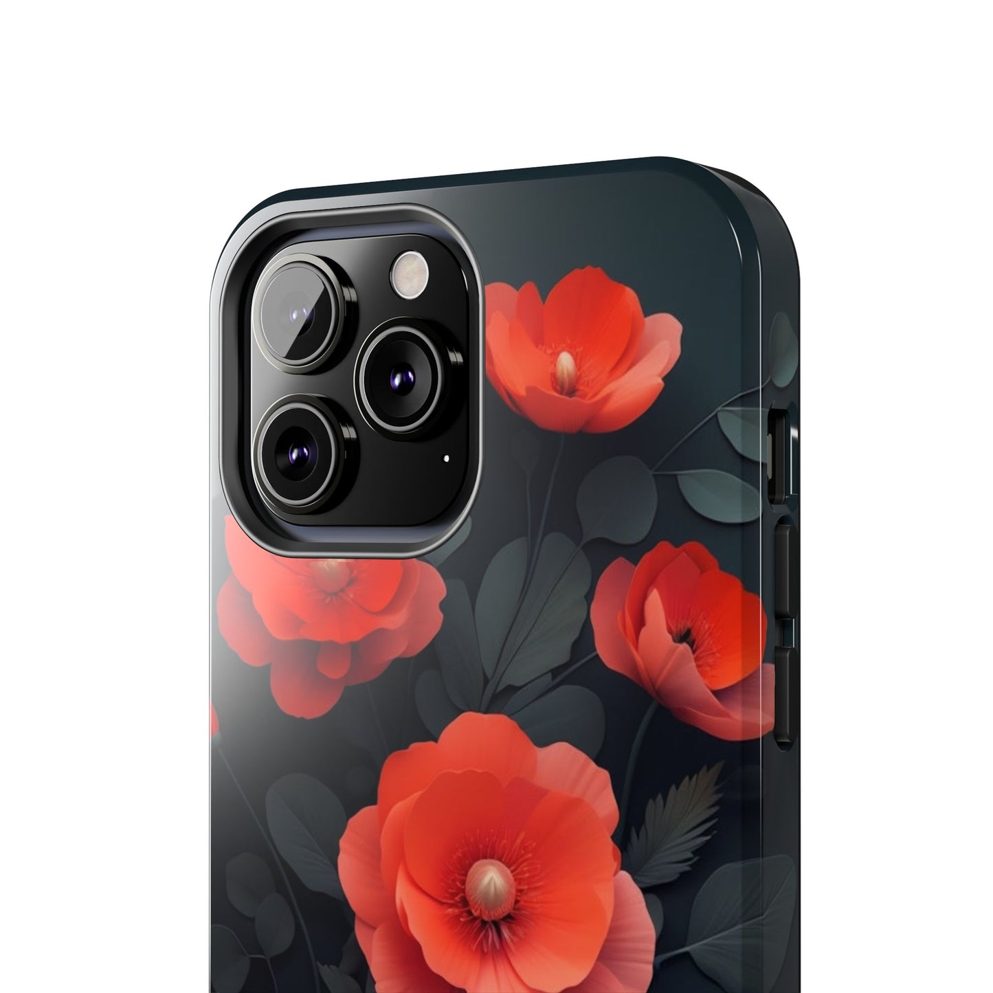 Vibrant Floral Tough Phone Case - Durable Protection with Gorgeous Red Poppies for iPhones & Androids πΊπ±