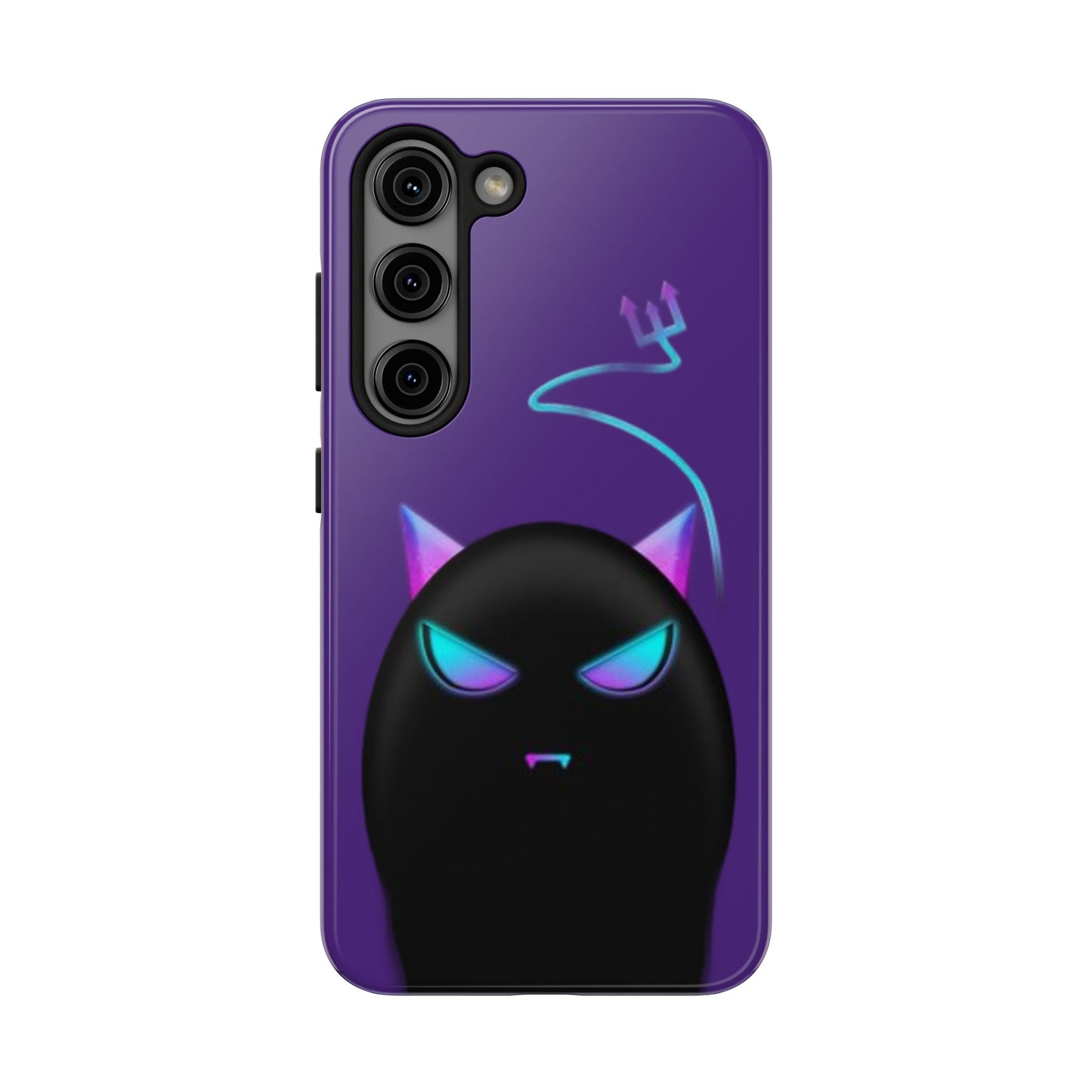 Demonic Cat Tough Phone Case - Cute & Edgy Phone Protection for Cat Lovers