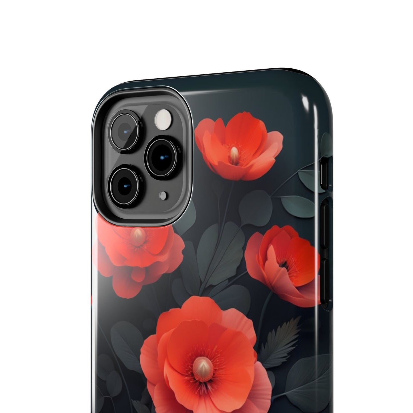 Vibrant Floral Tough Phone Case - Durable Protection with Gorgeous Red Poppies for iPhones & Androids πΊπ±