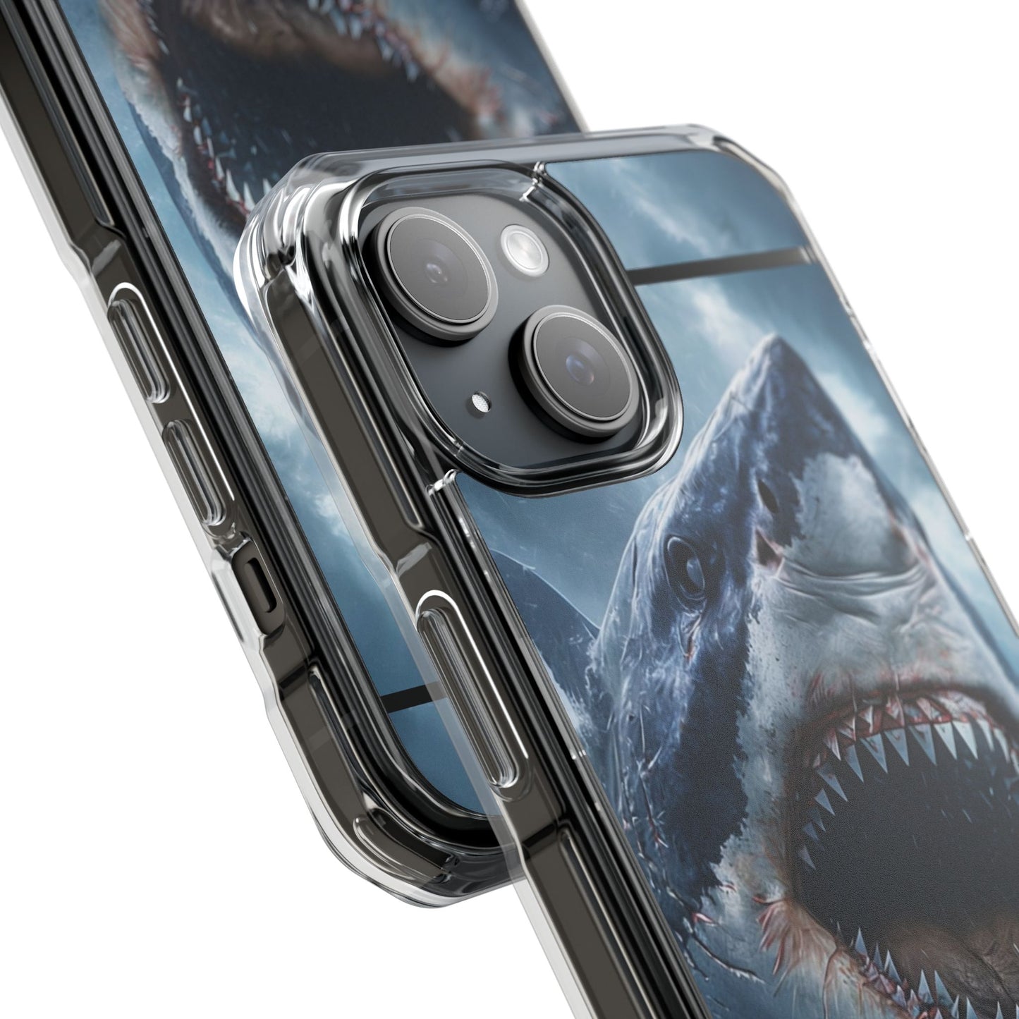 Shark Attack Magnetic Clear Impact Case – Ocean Adventure Phone Cover