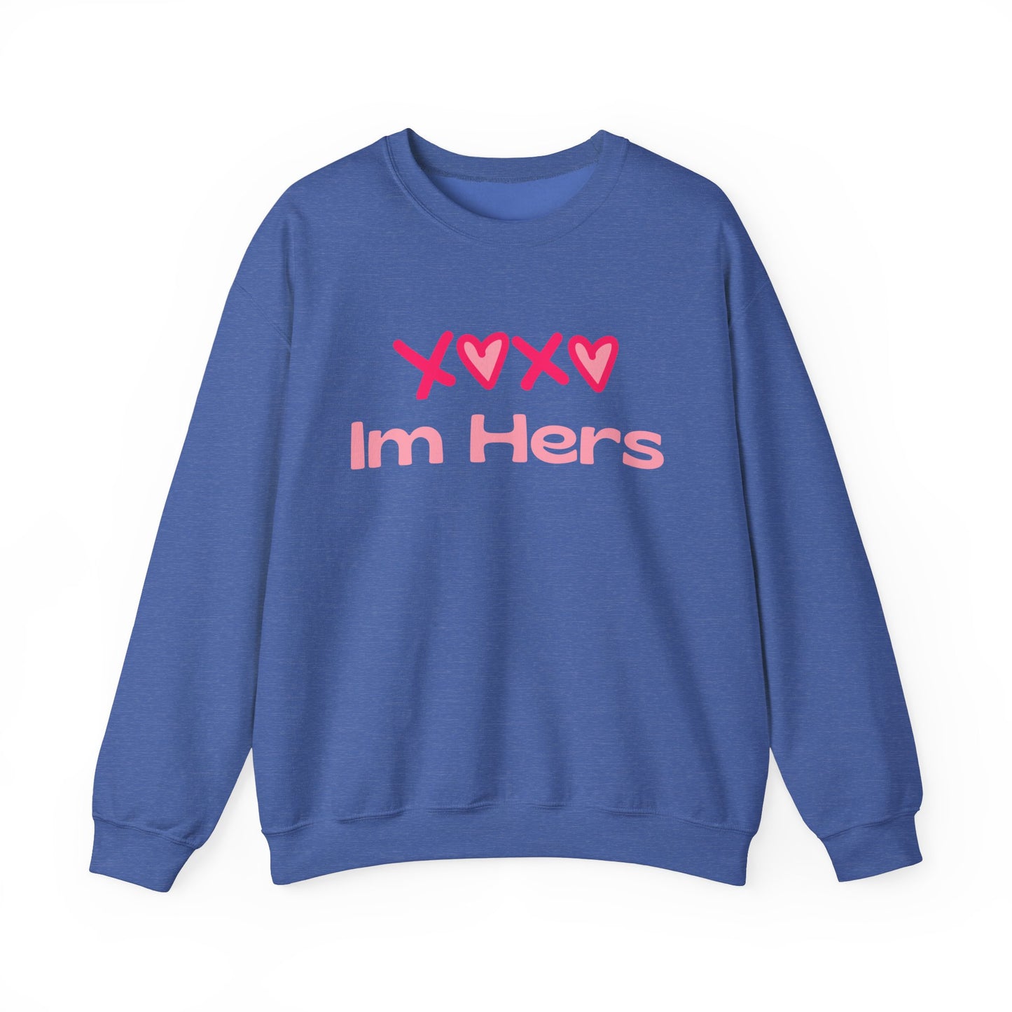 "XOXO ‘I’m His’ Crewneck Sweatshirt – Romantic Unisex Pullover | Cozy Valentine’s Day & Everyday Love Apparel"