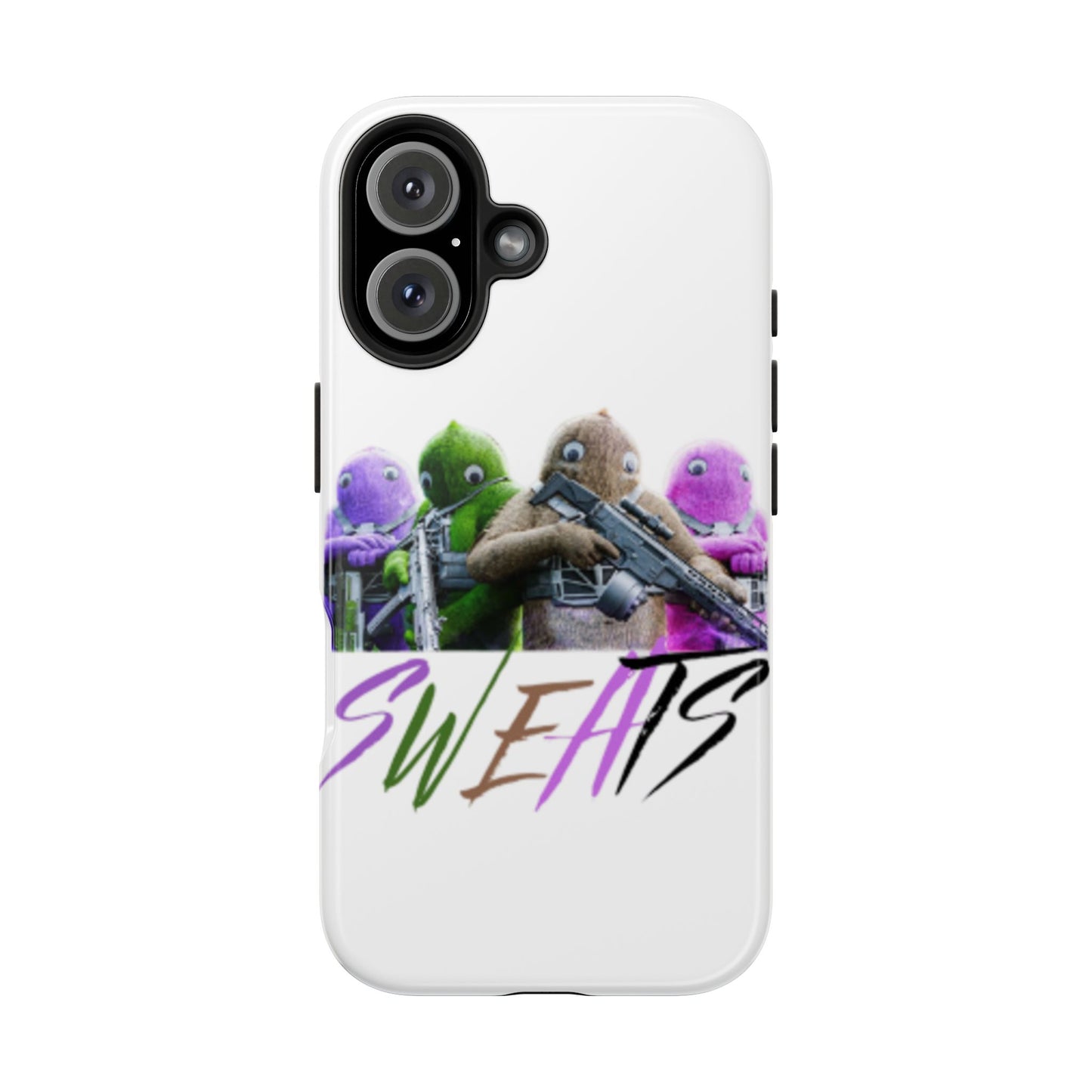 Cool Cartoon-Inspired Tough Phone Case - 'SWEATS'