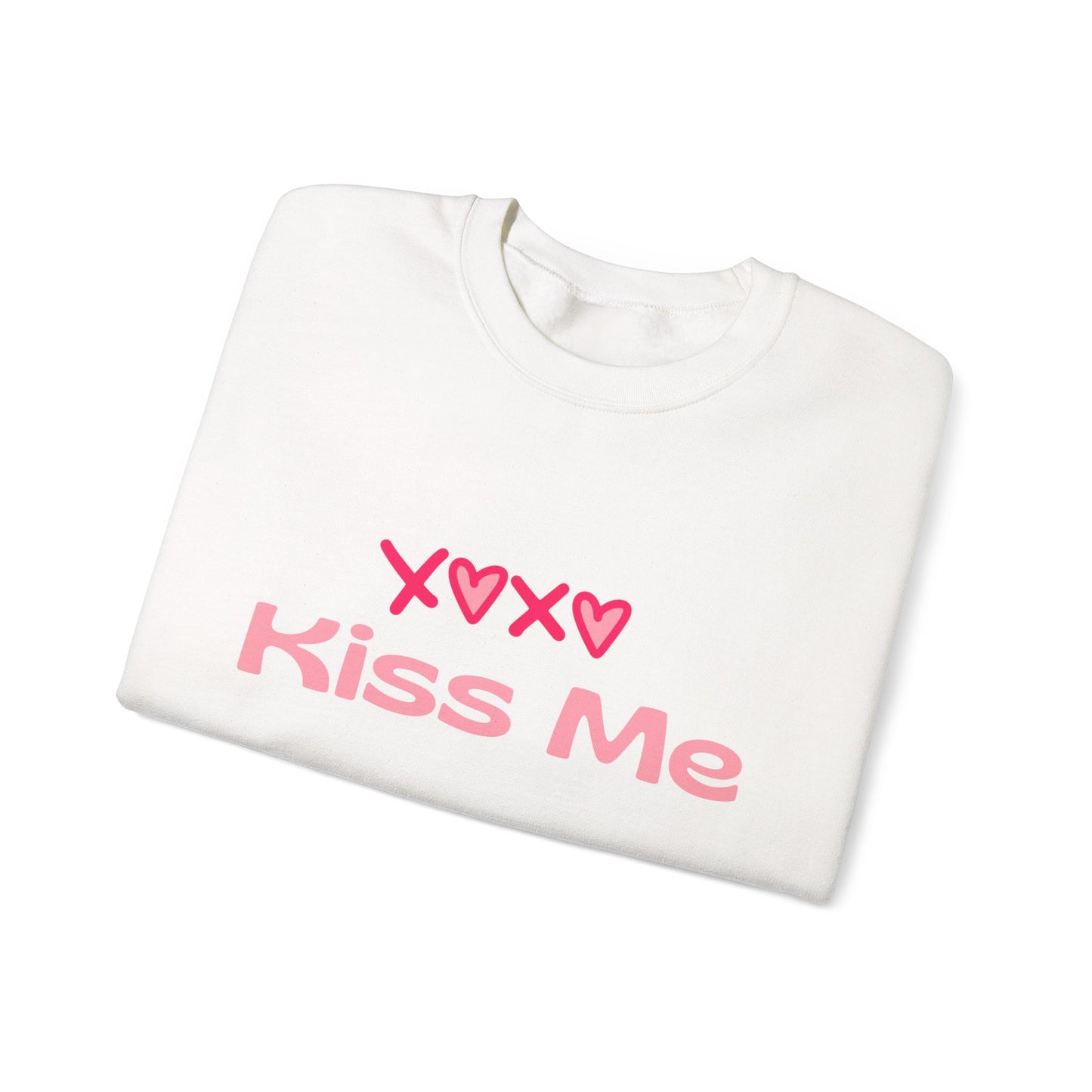 Kiss Me Heavy Blend Sweatshirt – Cute Gift for Women | Cozy & Romantic Pullover