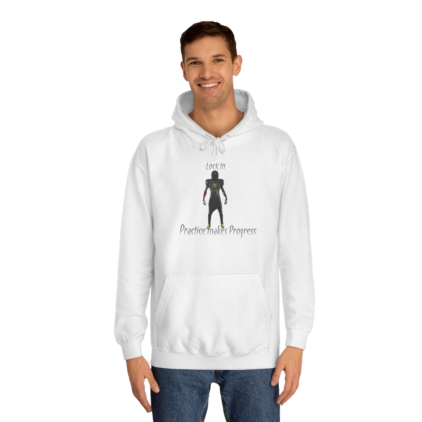 Iron Grey Men’s Motivational Sweater – "Practice Makes Progress" Inspirational Pullover